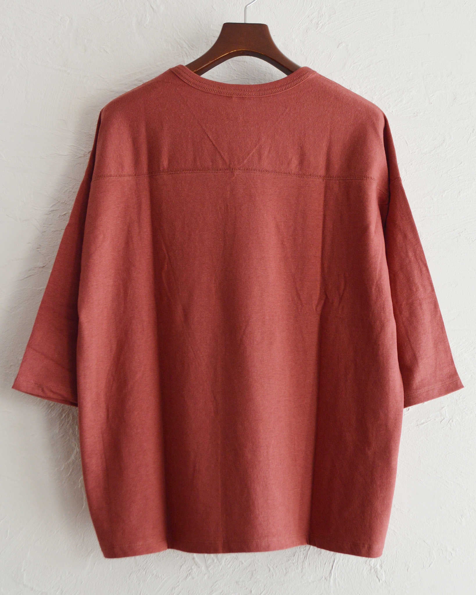 GOHEMP ゴーヘンプ / WIDE FOOTBALL TEE ワイドフットボールTEE (CHERRY RED チェリーレッド)