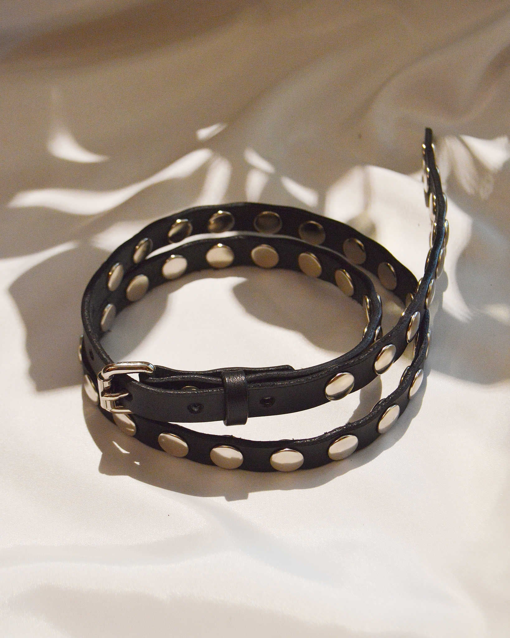 sarnama サラナン / 特大カシメベルト (BLACK Buttero ブラックブッテーロ)