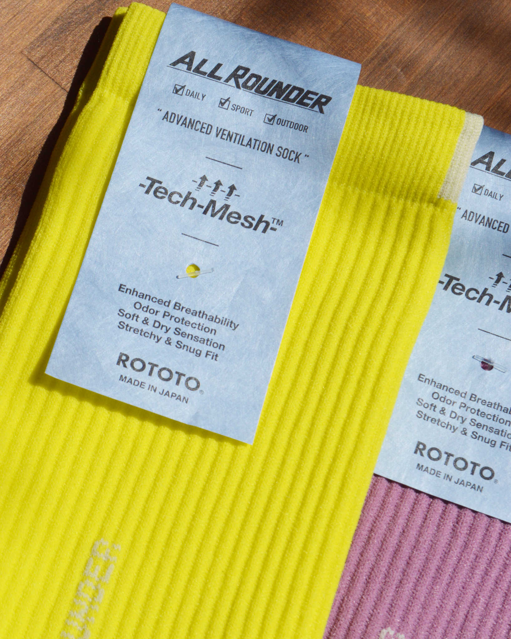 ROTOTO ロトト / ALLROUNDER TECH-MESH "CREW" オールラウンダー テックメッシュ クルーソックス