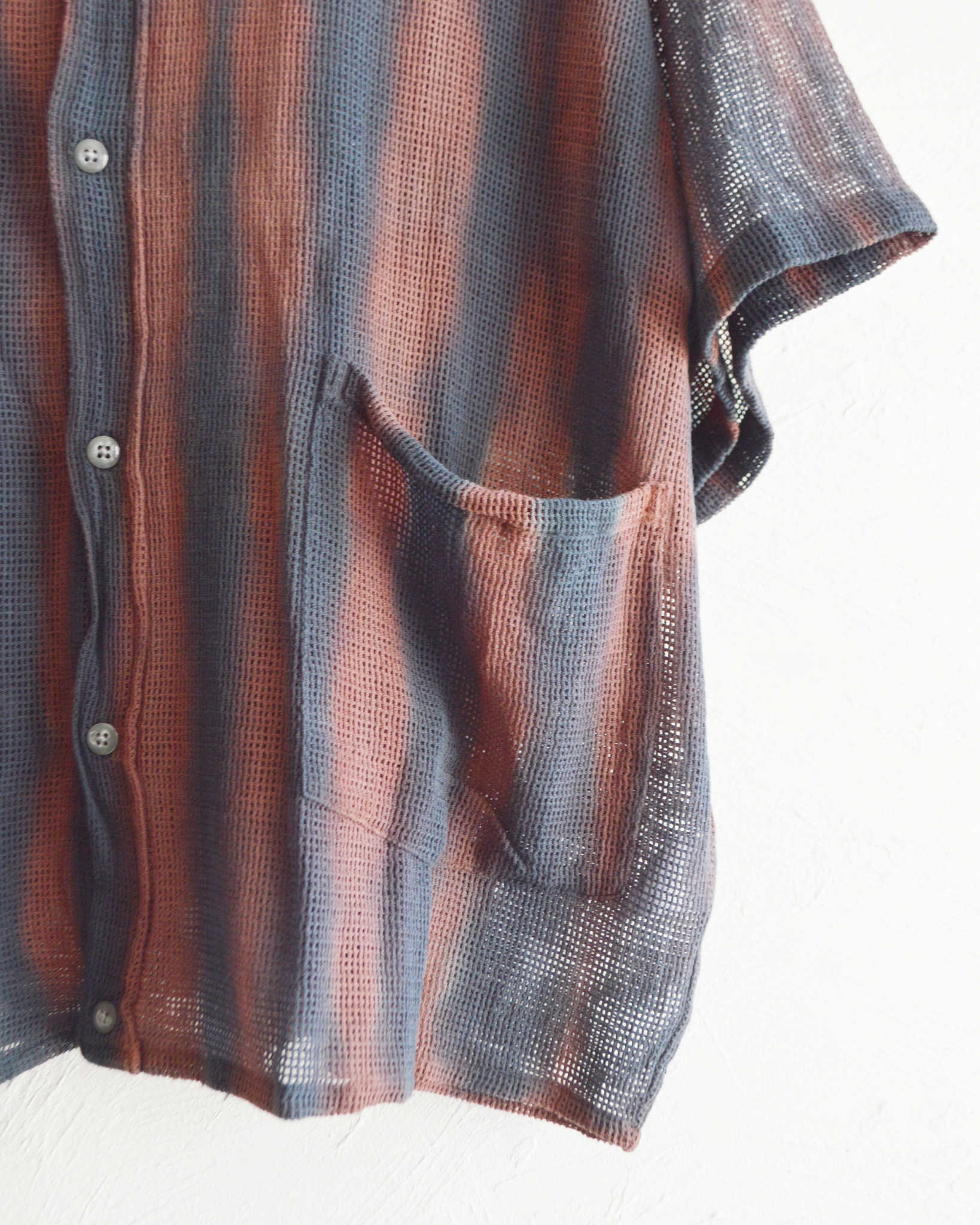Nasngwam.×JAVARA ナスングワム ジャバラ / MOONLIGHT S/S JACKET ムーンライトショートスリーブジャケット (STRIPE ストライプ)