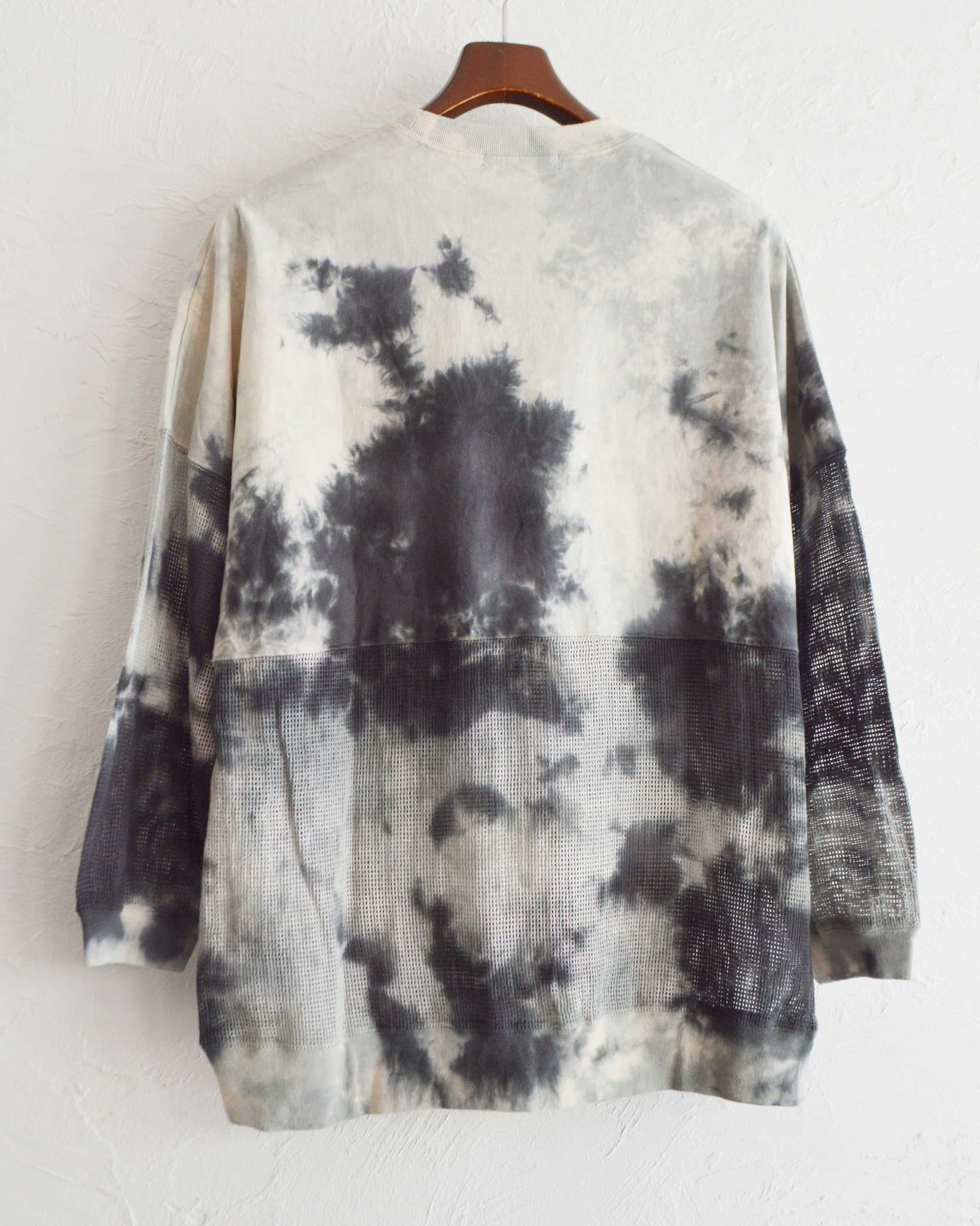 Nasngwam.×JAVARA ナスングワム ジャバラ / MOONLIGHT SWITCHING LS TEE ムーンライトスウィッチングロンTEE (GRAY グレー)