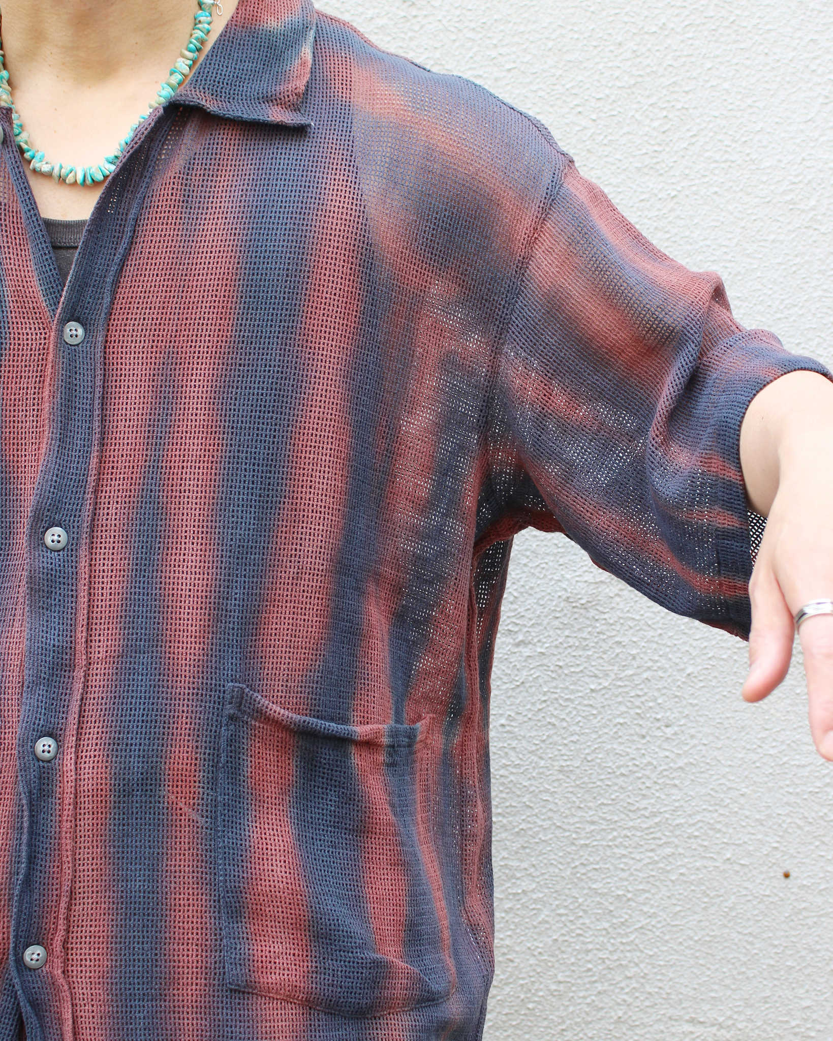 Nasngwam.×JAVARA ナスングワム ジャバラ / MOONLIGHT S/S JACKET ムーンライトショートスリーブジャケット (STRIPE ストライプ)