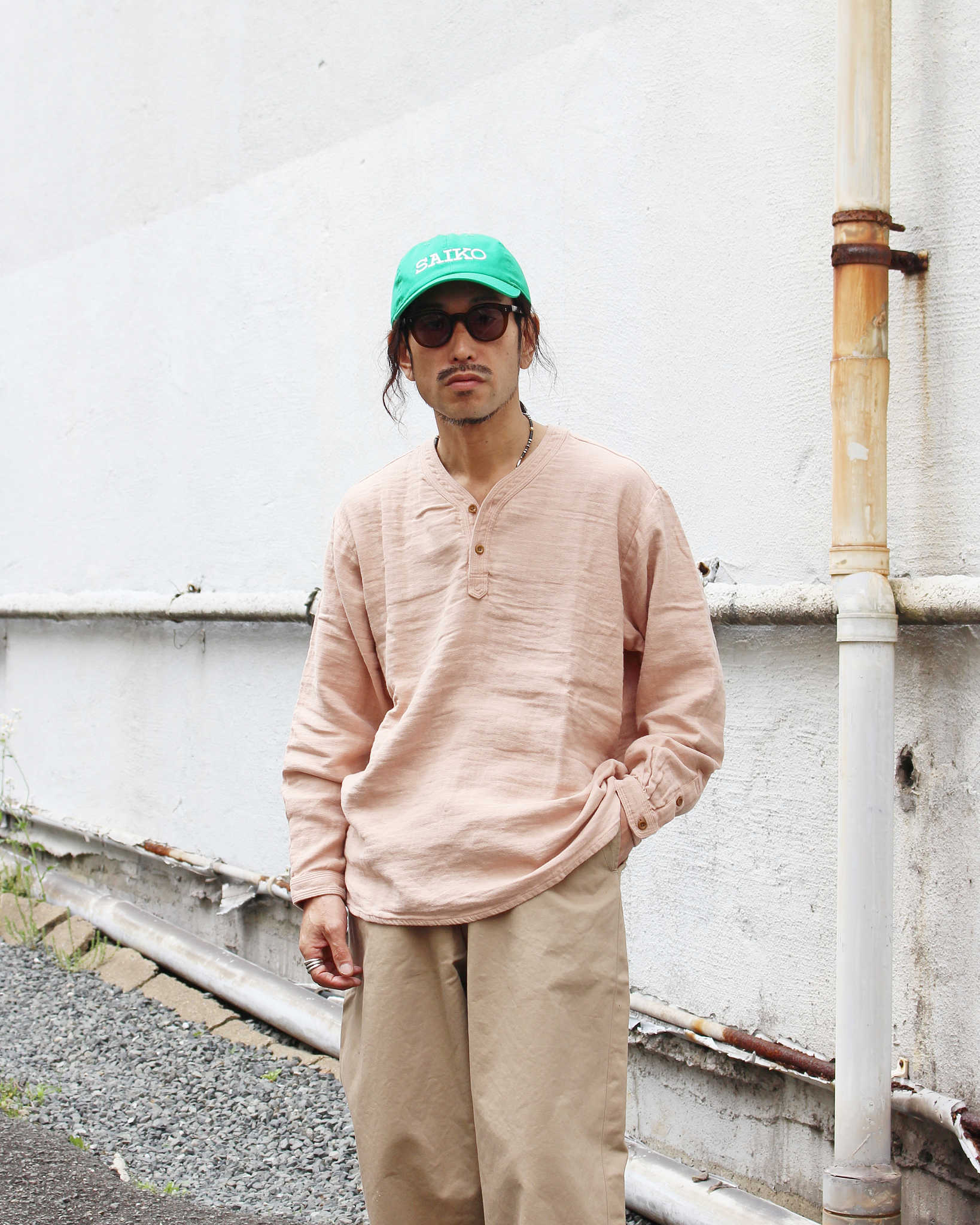 Nasngwam. ナスングワム / VAGRANT SHIRTS バグラントシャツ (SMOKE PINK スモークピンク)