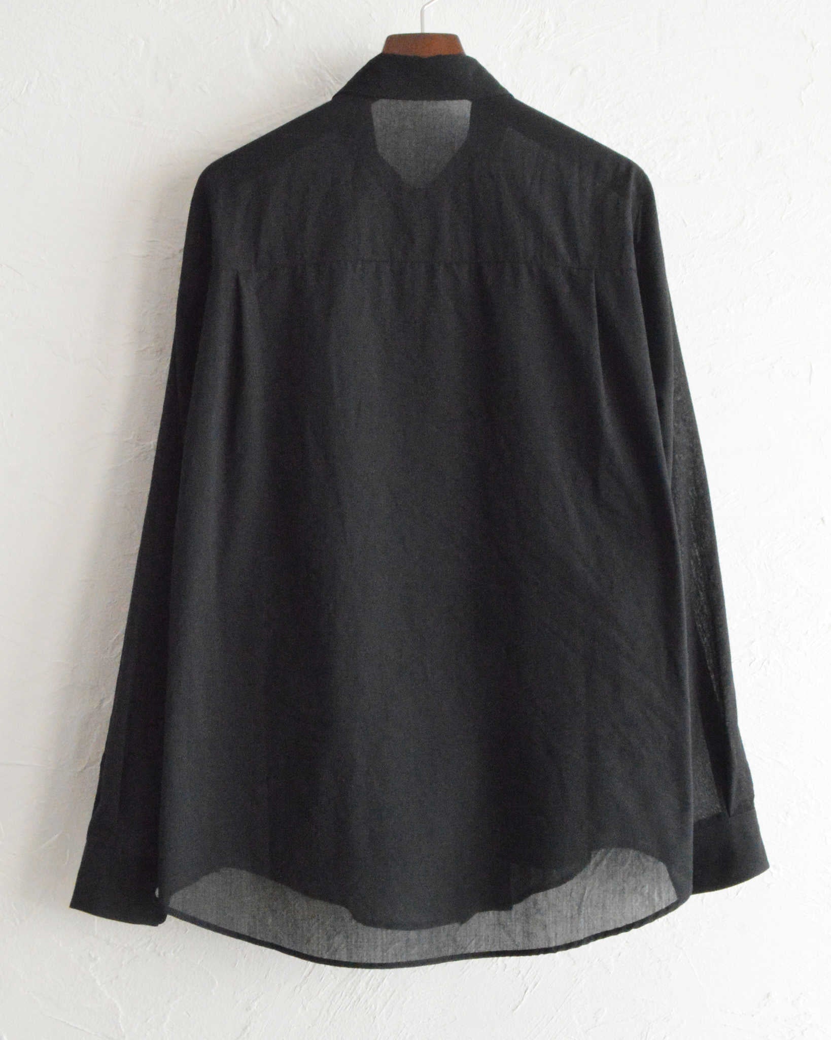 LAMOND ラモンド / VOILE LAWN SHIRTS JACKET ボイルローンシャツジャケト (BLACK ブラック)
