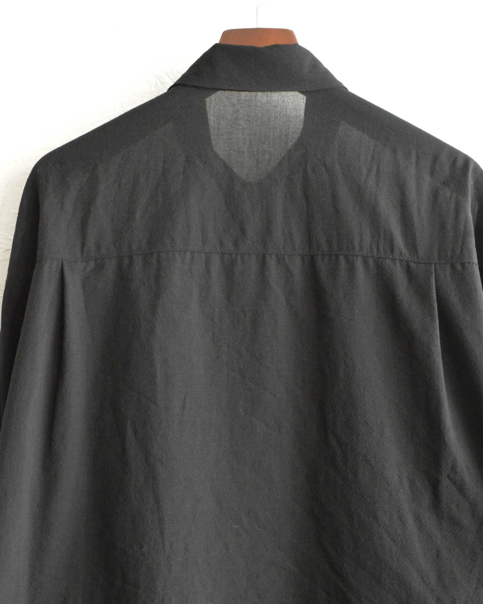 LAMOND ラモンド / VOILE LAWN SHIRTS JACKET ボイルローンシャツジャケト (BLACK ブラック)
