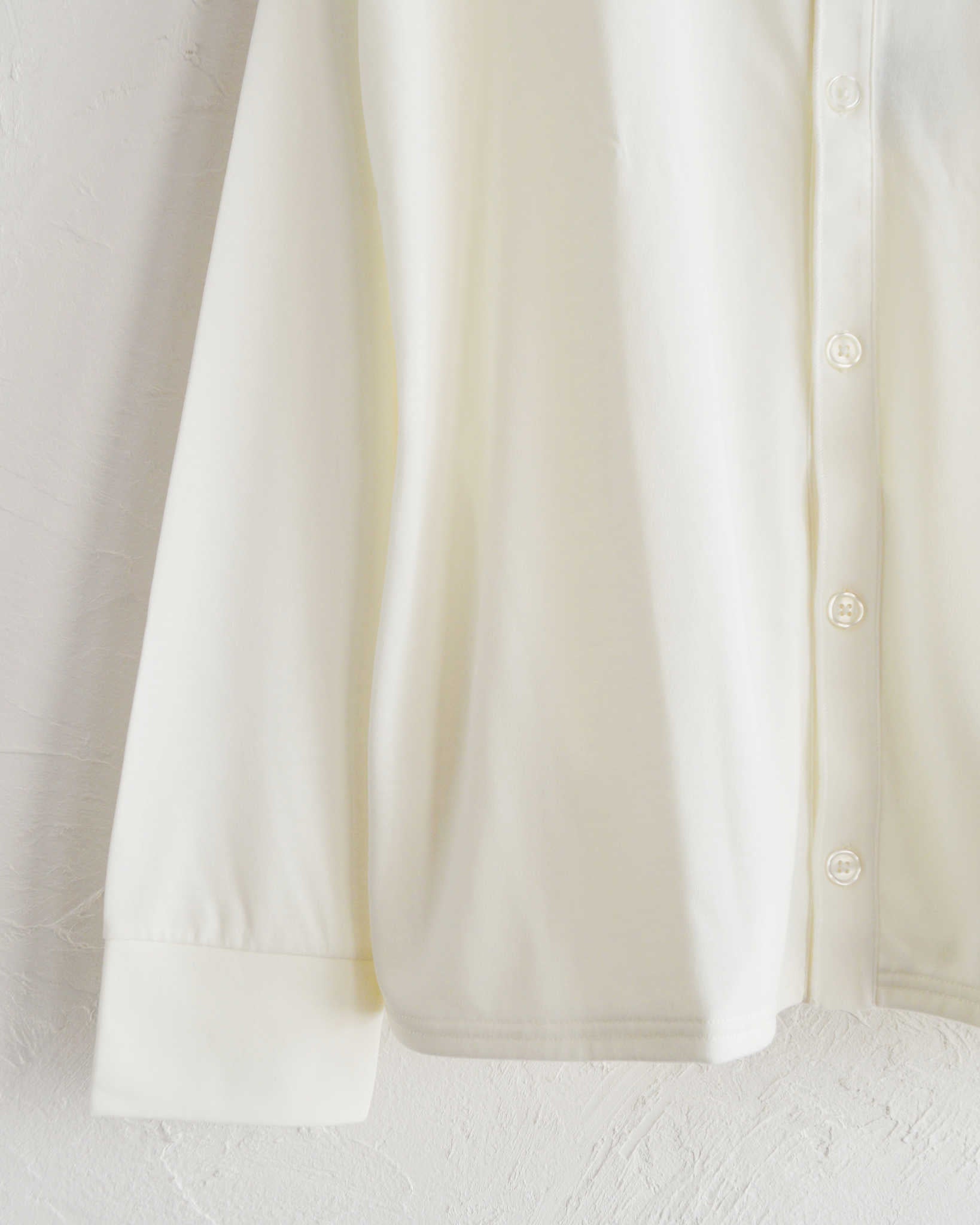 AXESQUIN アクシーズクイーン / QD CREW CARDIGAN クイックドライクルーカーディガン (WHITE ホワイト)