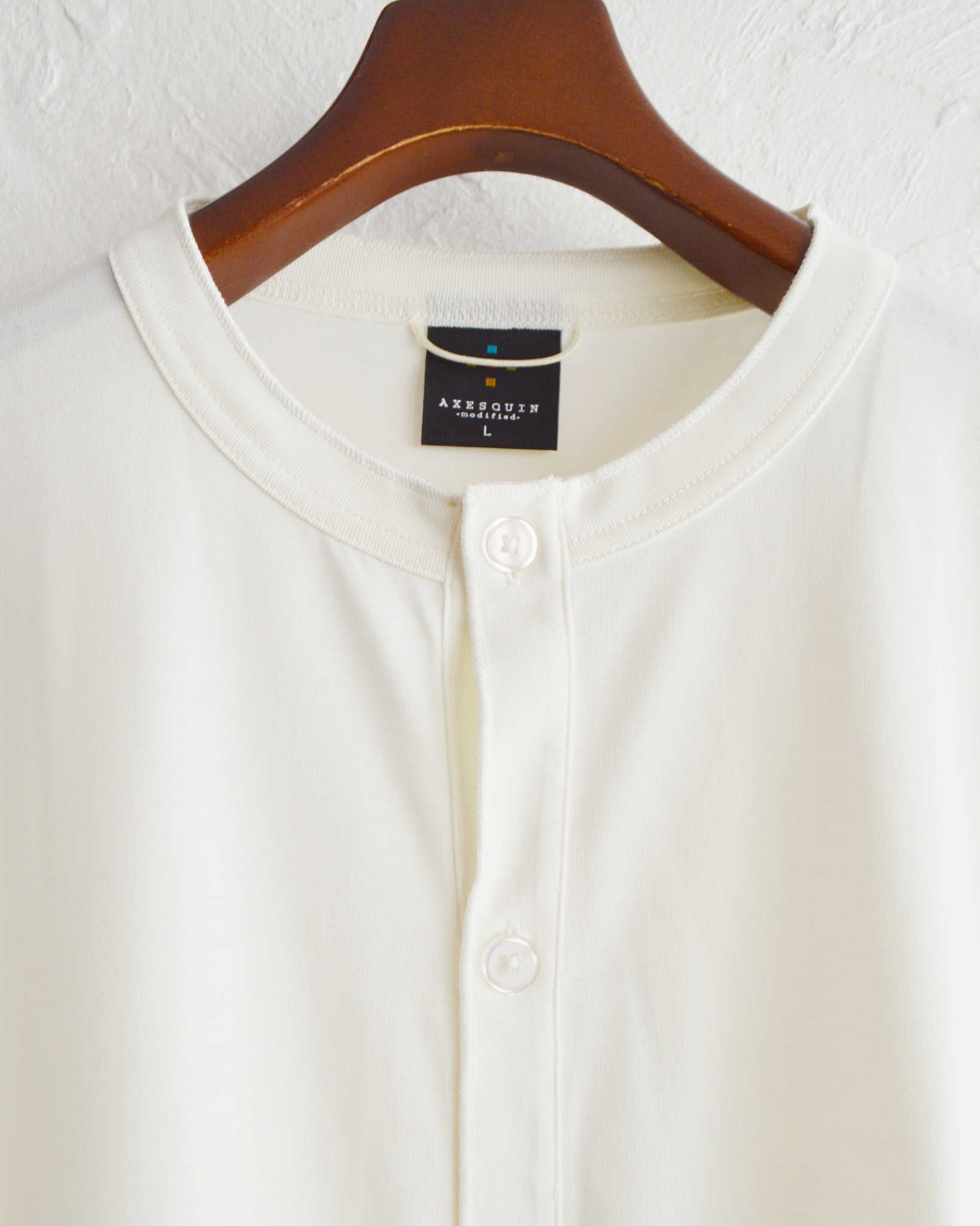 AXESQUIN アクシーズクイーン / QD CREW CARDIGAN クイックドライクルーカーディガン (WHITE ホワイト)