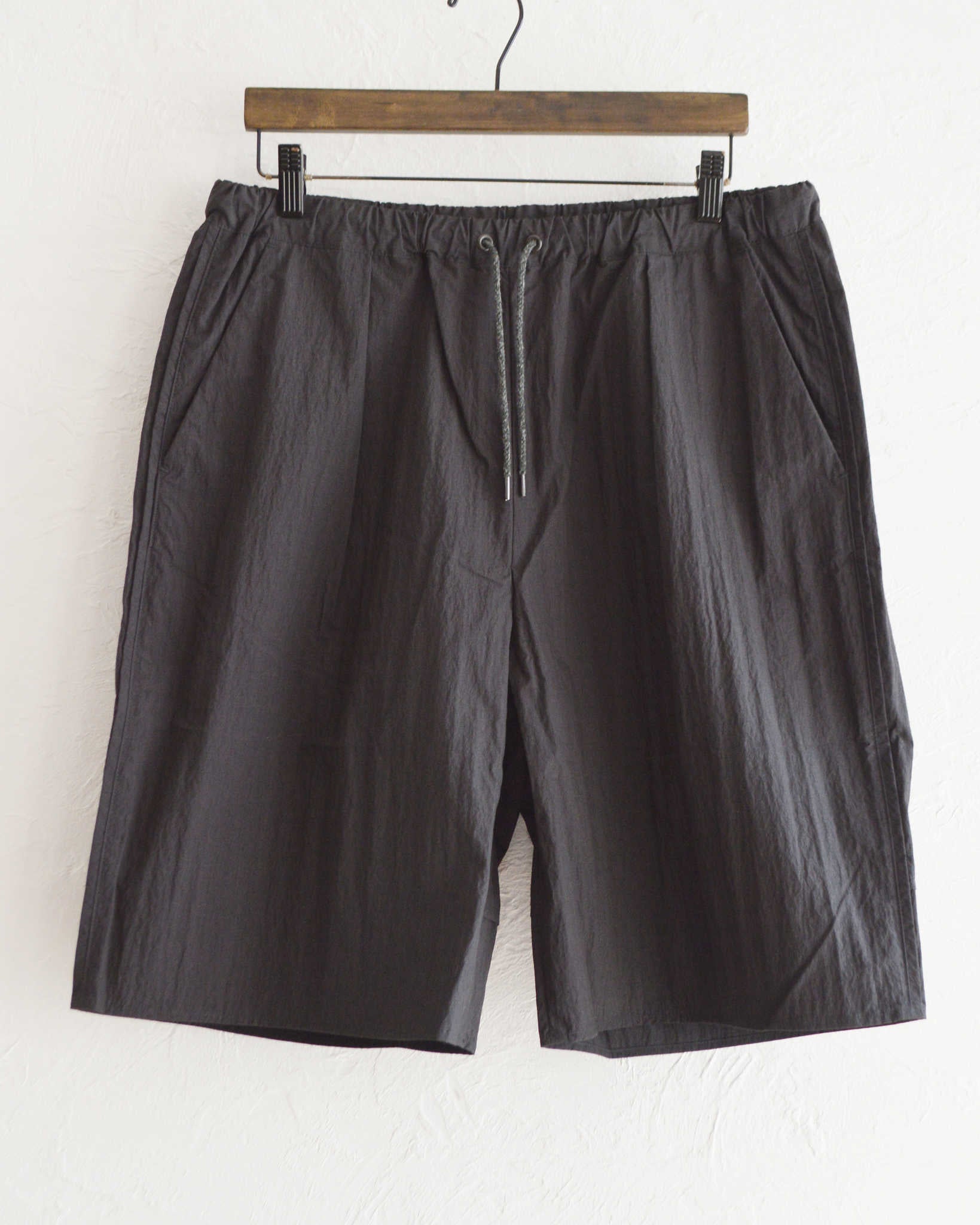 LAMOND ラモンド / COTTON×NYLON POPLIN SHORTS コットンナイロンポプリンショーツ (BLACK ブラック)