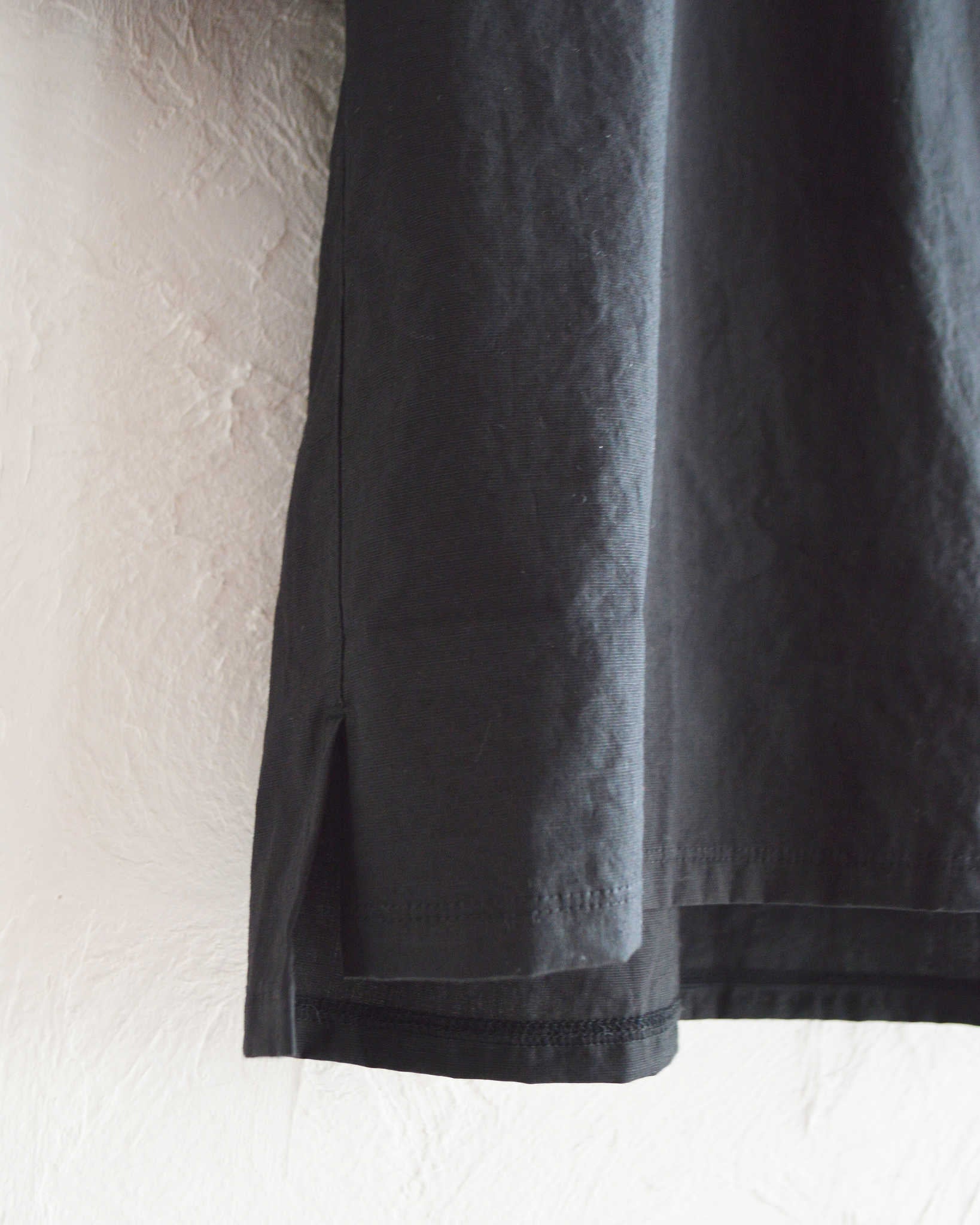 LAMOND ラモンド / ORGANIC COTTON/LINEN TEE オーガニックコットンリネンティー (BLACK ブラック)