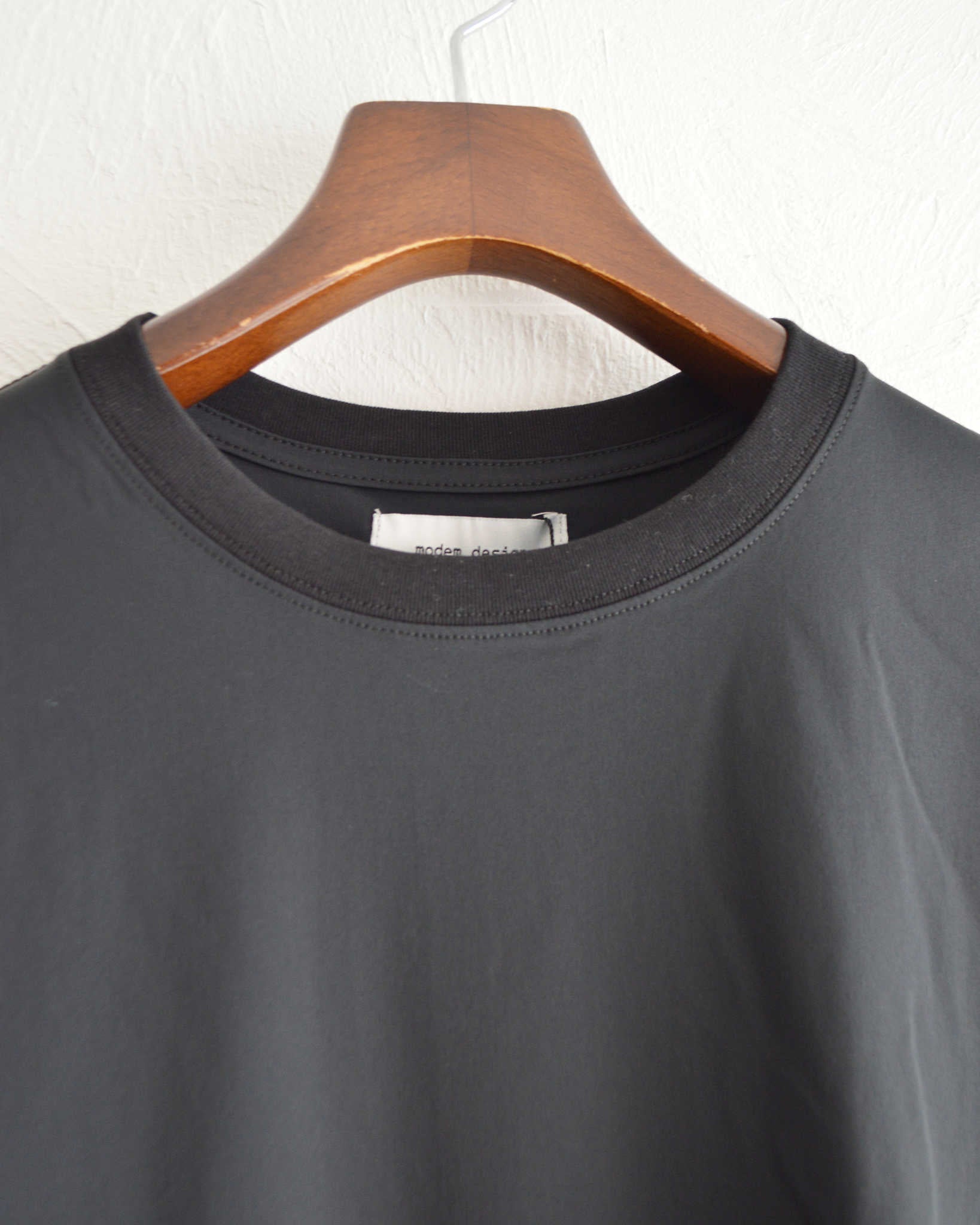modemdesign モデムデザイン / Functional drawstring tee ファンクショナルドローストリングティー (BLACK ブラック)