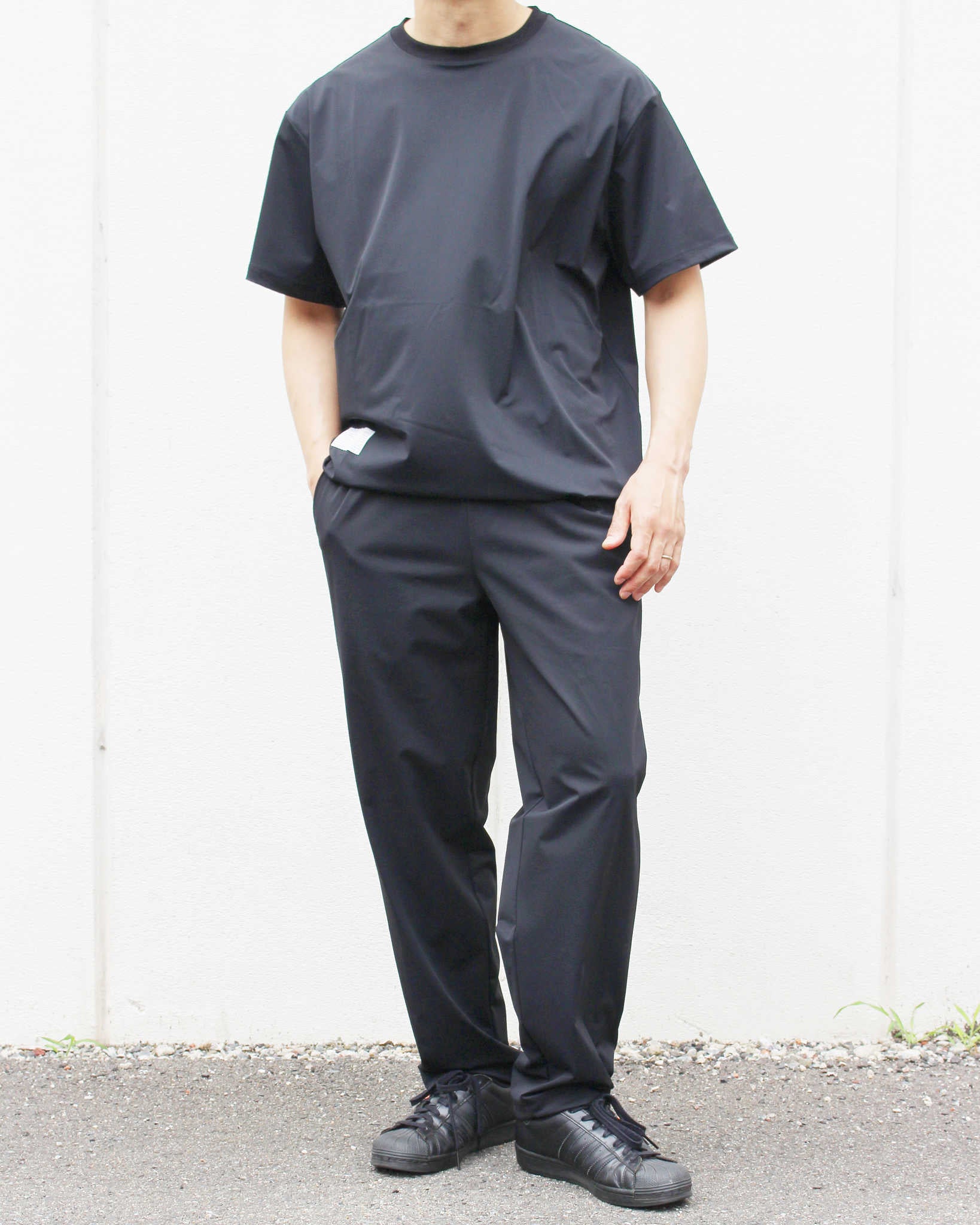 modemdesign モデムデザイン / Functional drawstring pants ファンクショナルドローストリングパンツ (BLACK ブラック)