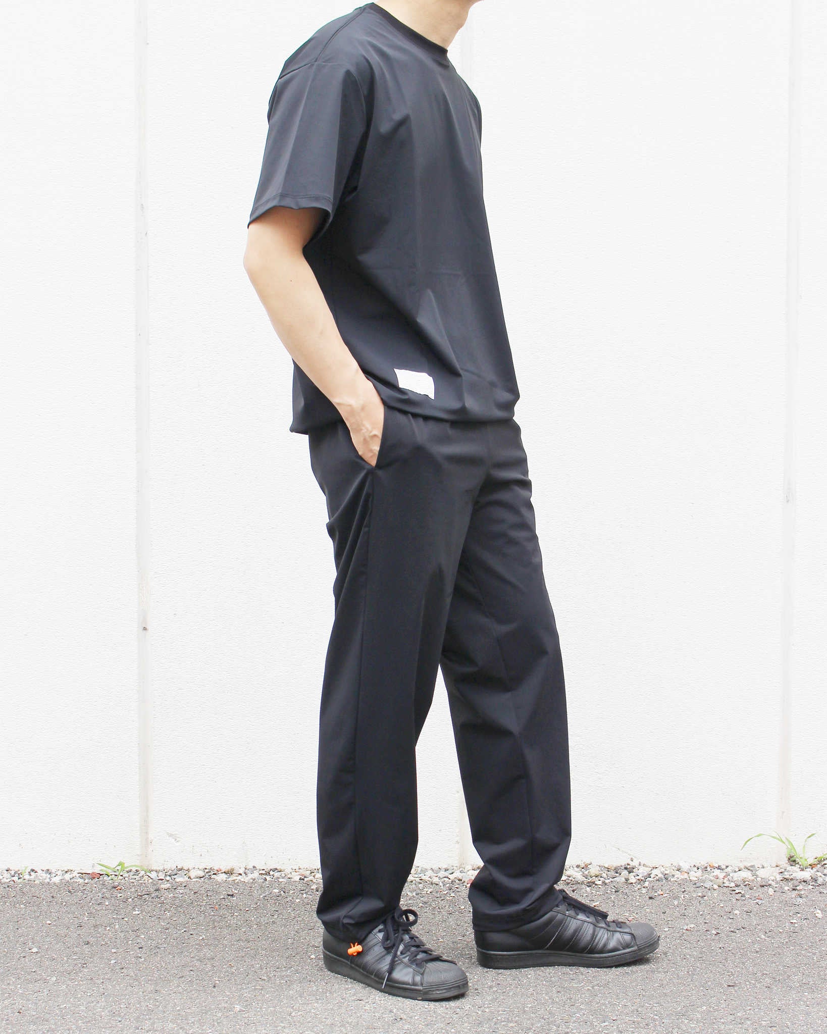 modemdesign モデムデザイン / Functional drawstring pants ファンクショナルドローストリングパンツ (BLACK ブラック)
