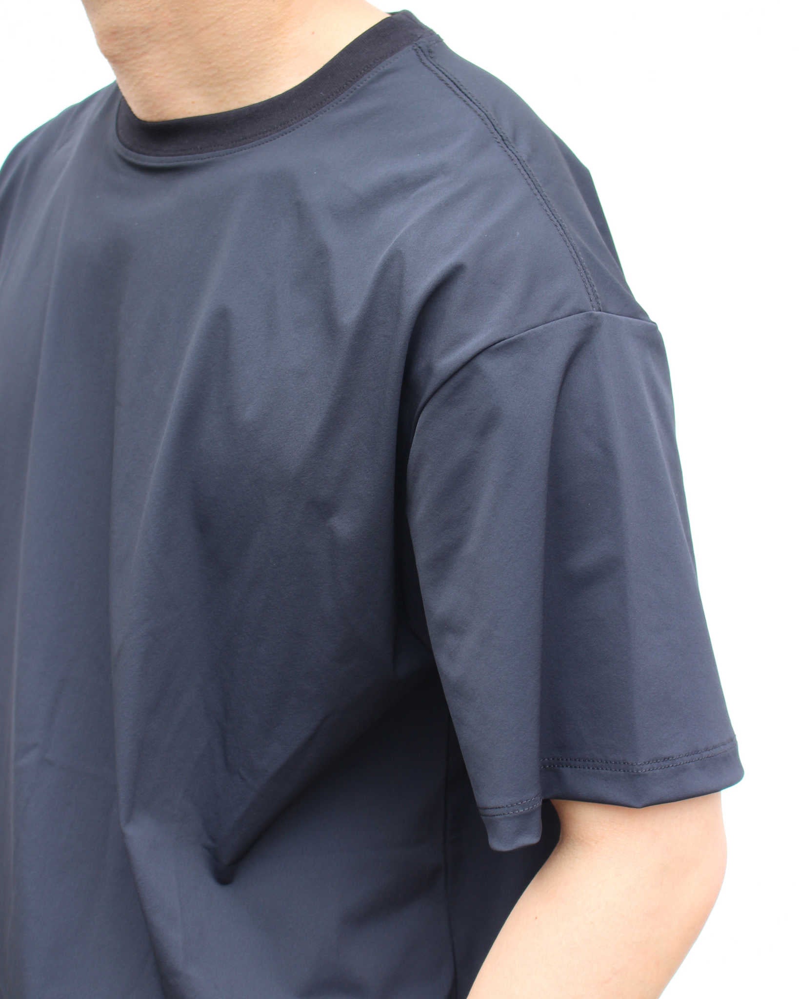 modemdesign モデムデザイン / Functional drawstring tee ファンクショナルドローストリングティー (BLACK ブラック)
