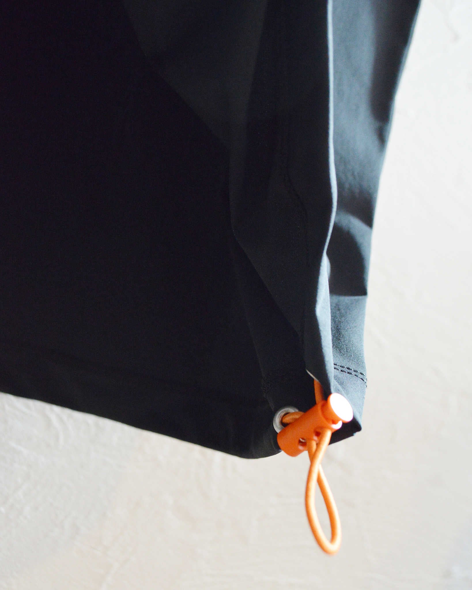 modemdesign モデムデザイン / Functional drawstring tee ファンクショナルドローストリングティー (BLACK ブラック)