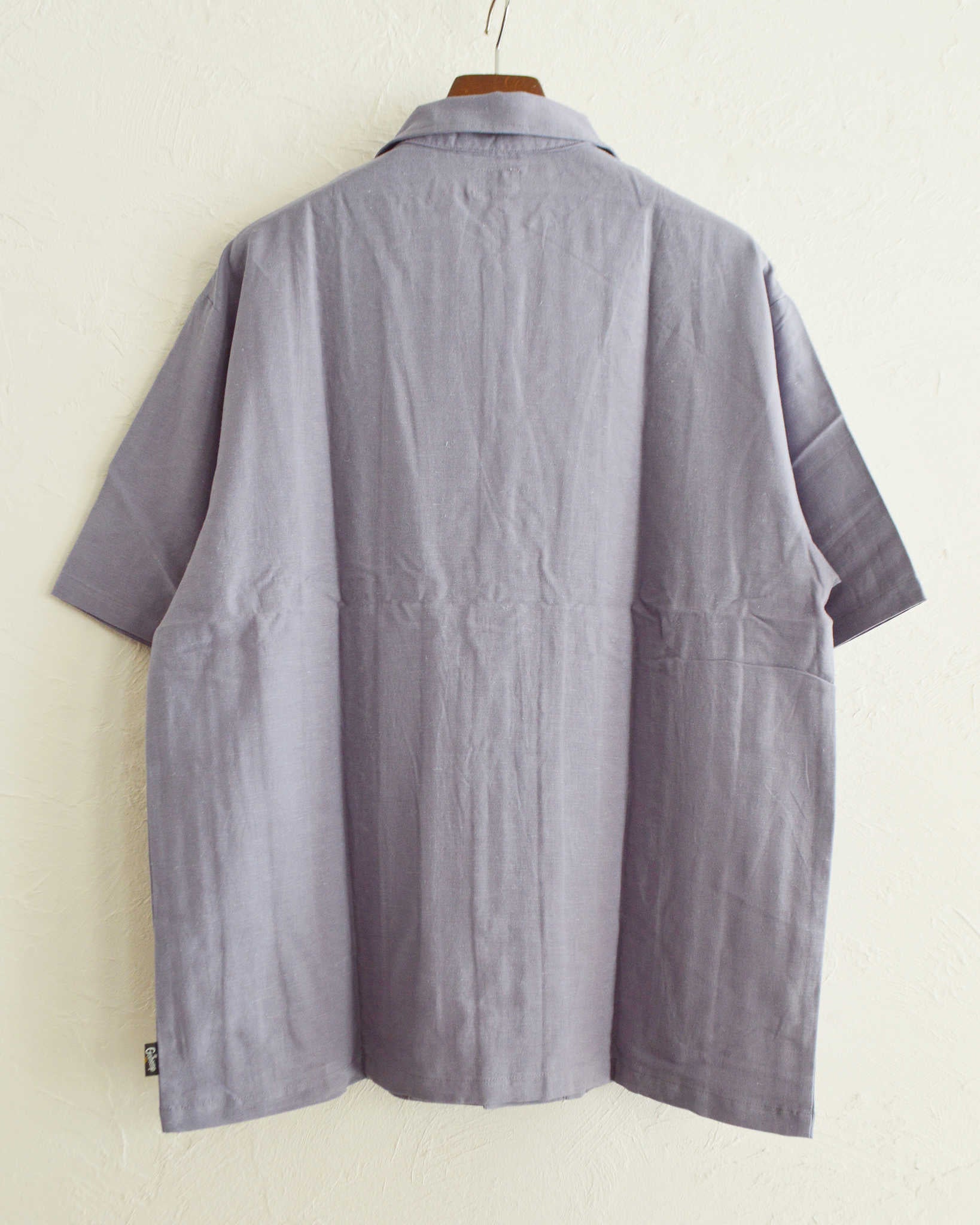 GOHEMP ゴーヘンプ / YURURI EMB SHIRTS ユルリエンブシャツ (HELLO BLUE ハローブルー)