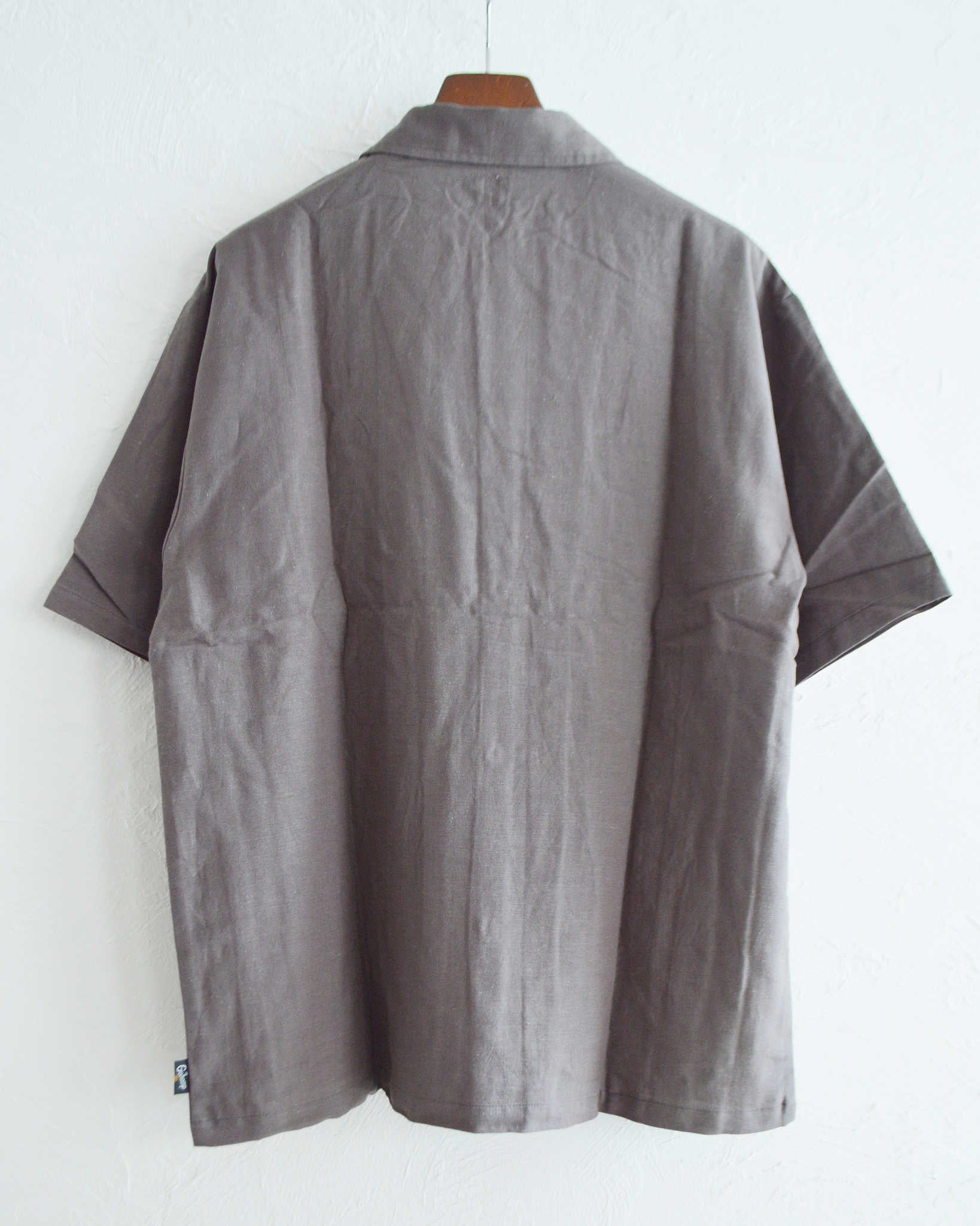 GOHEMP ゴーヘンプ / YURURI EMB SHIRTS ユルリエンブシャツ (STONE GRAY ストーングレー)