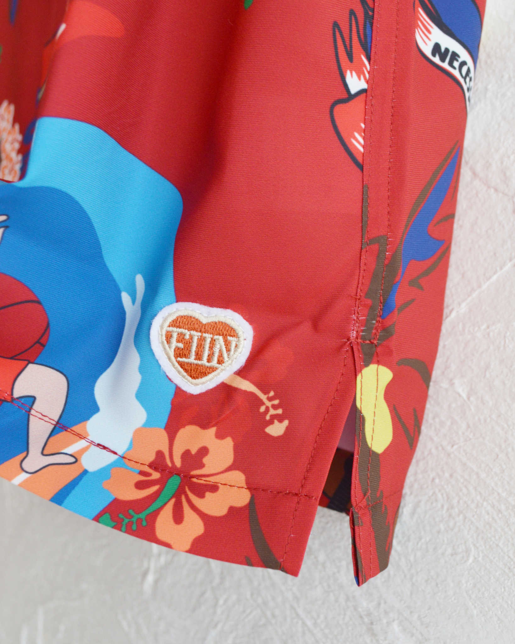 FUN ファン/ OJI ALOHA SHIRTS オジアロハシャツ (RED レッド)
