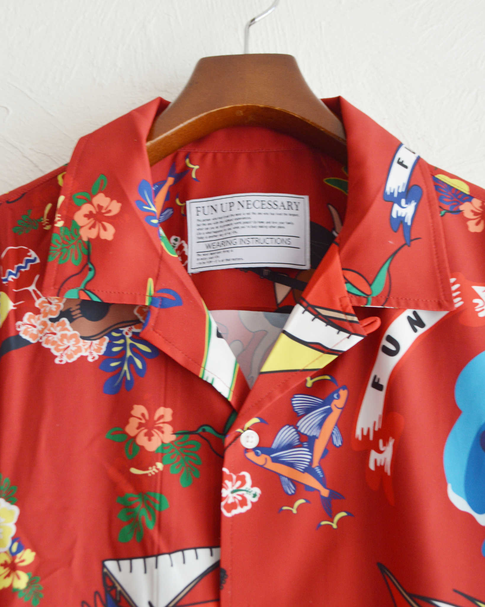 FUN ファン/ OJI ALOHA SHIRTS オジアロハシャツ (RED レッド)