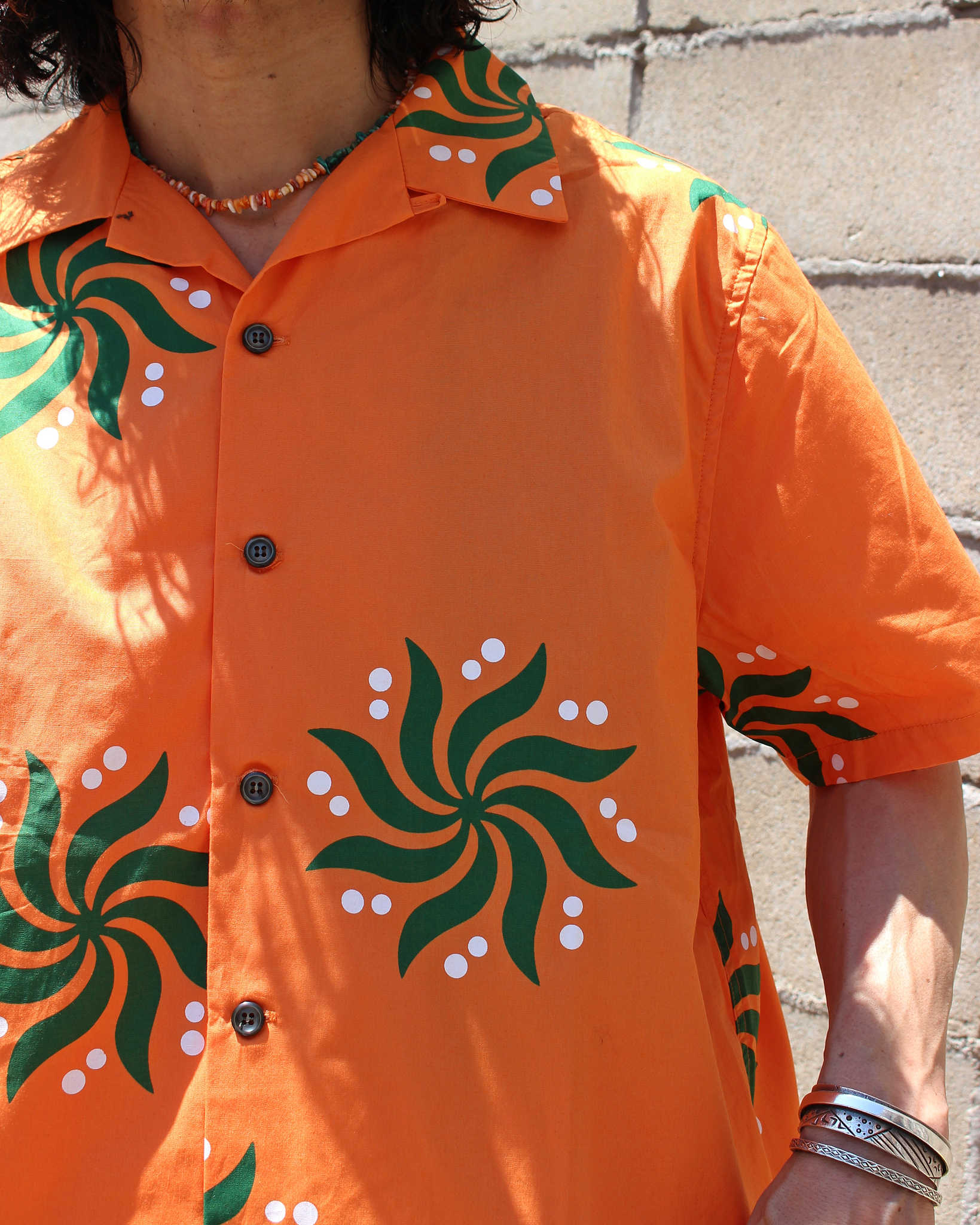 HAVE A GRATEFUL DAY ハブアグレイトフルデイ / S/S SHIRT ショートスリーブシャツ (ORANGE オレンジ)