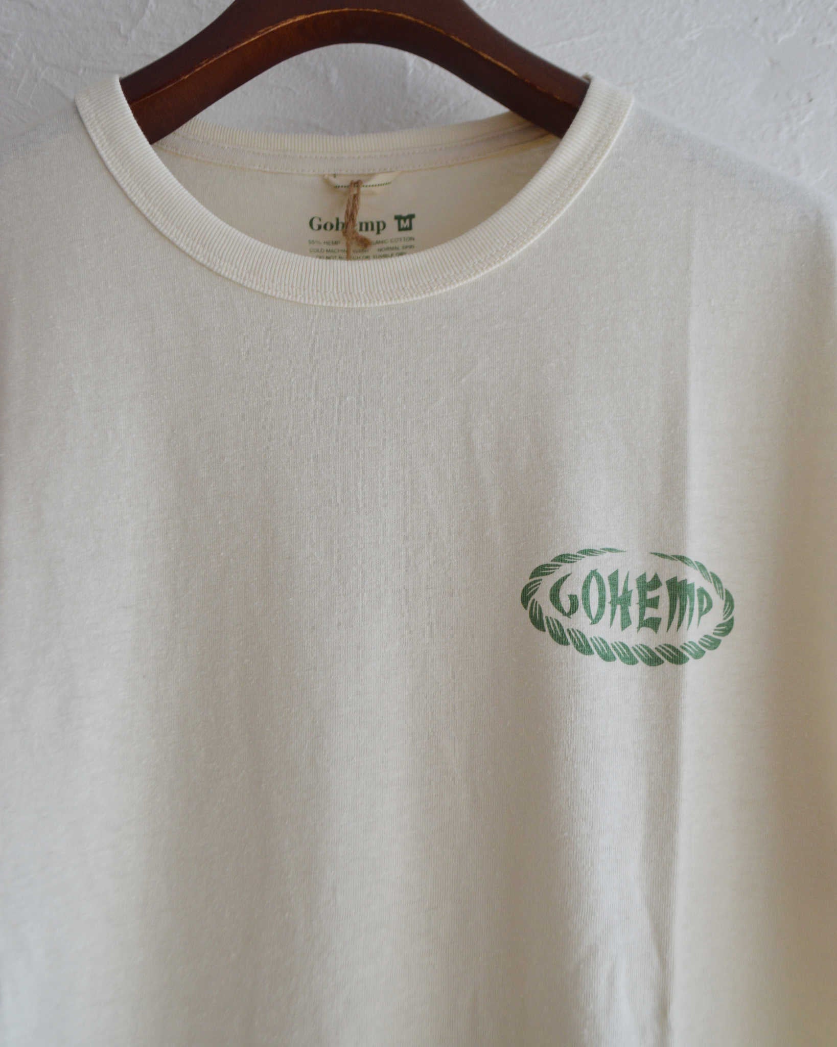 GOHEMP ゴーヘンプ / 日本伝統大麻WIDE FITS TEE ワイドフィットティー (NATURAL ナチュラル)