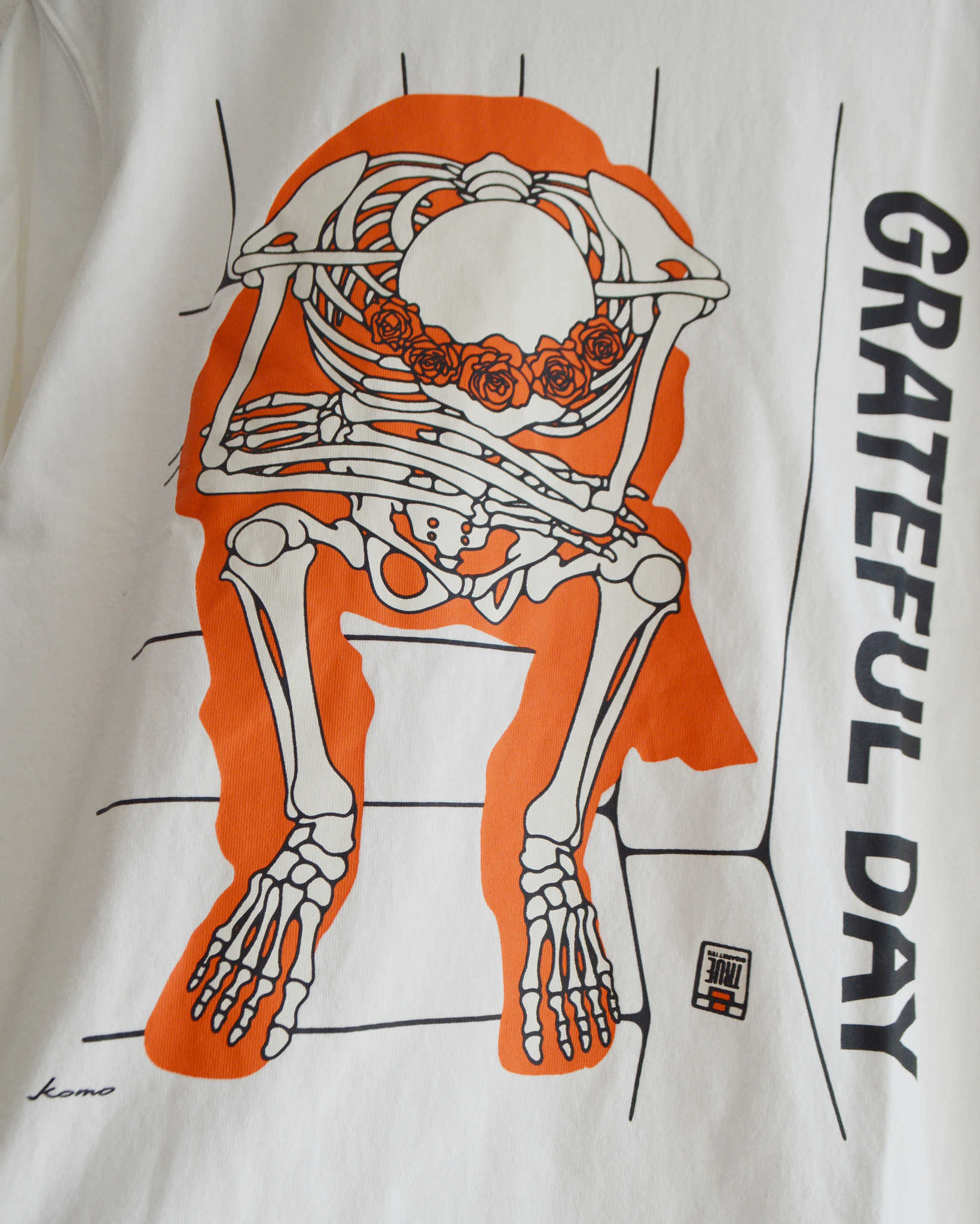 HAVE A GRATEFUL DAY ハブアグレイトフルデイ / T-SHIRT -TRUE ティーシャツトゥルー (WHITE ホワイト)