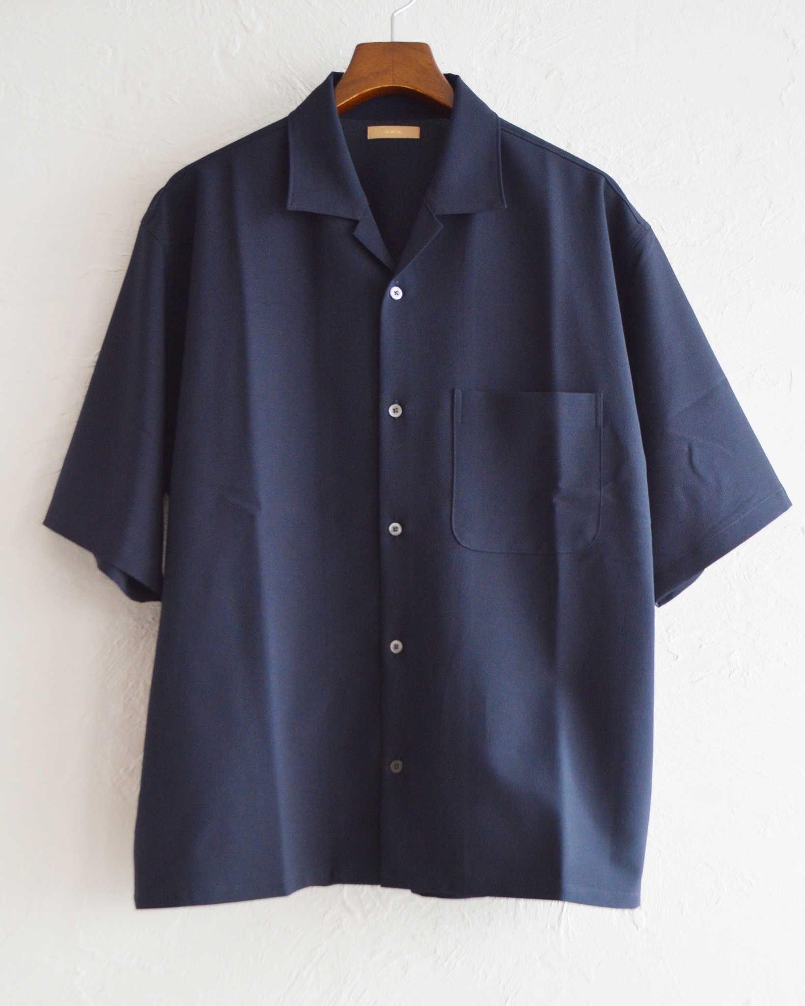 LAMOND ラモンド / SHARI SHIRTS シャリシャツ (NAVY BLACK ネイビーブラック)
