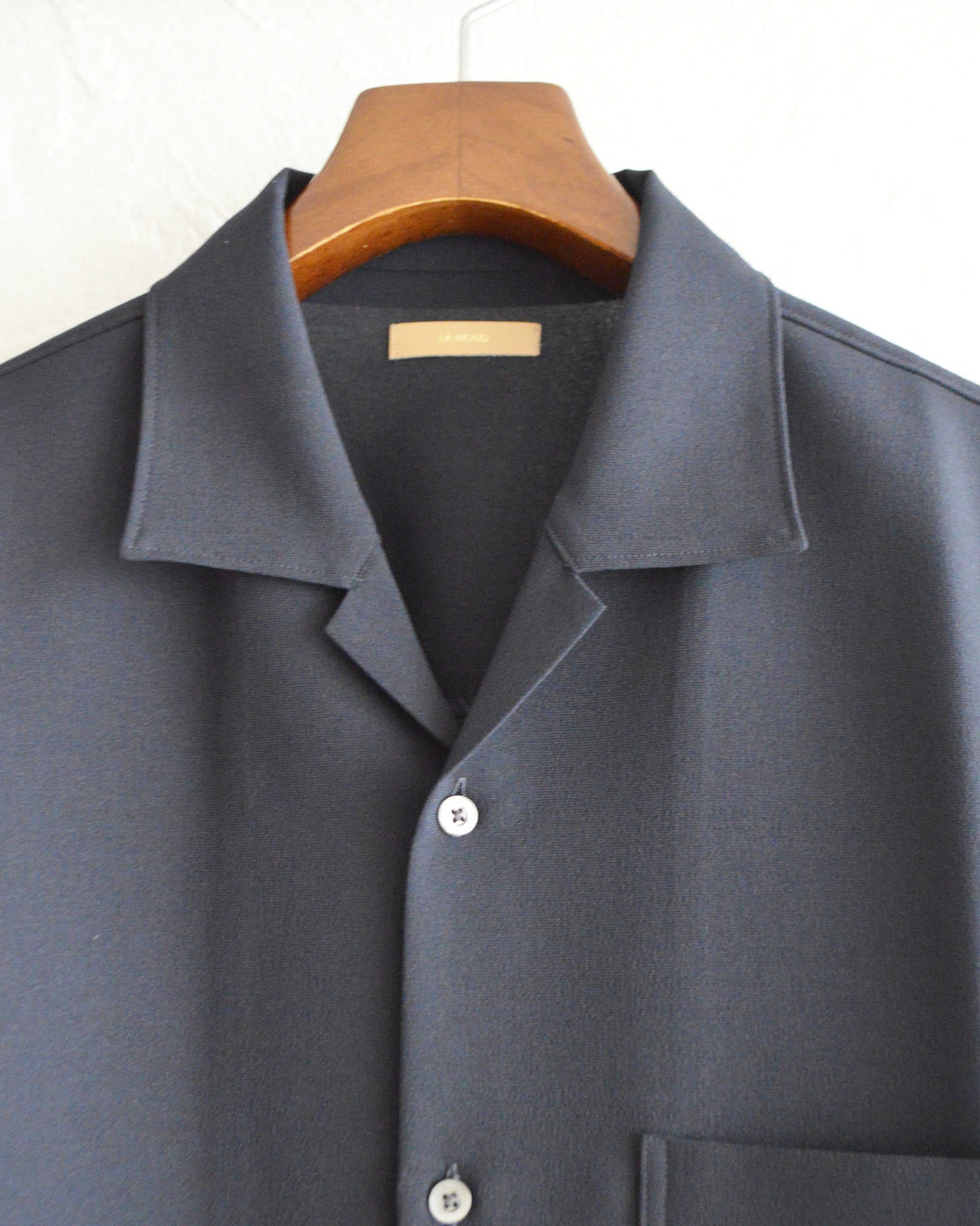 LAMOND ラモンド / SHARI SHIRTS シャリシャツ (NAVY BLACK ネイビーブラック)