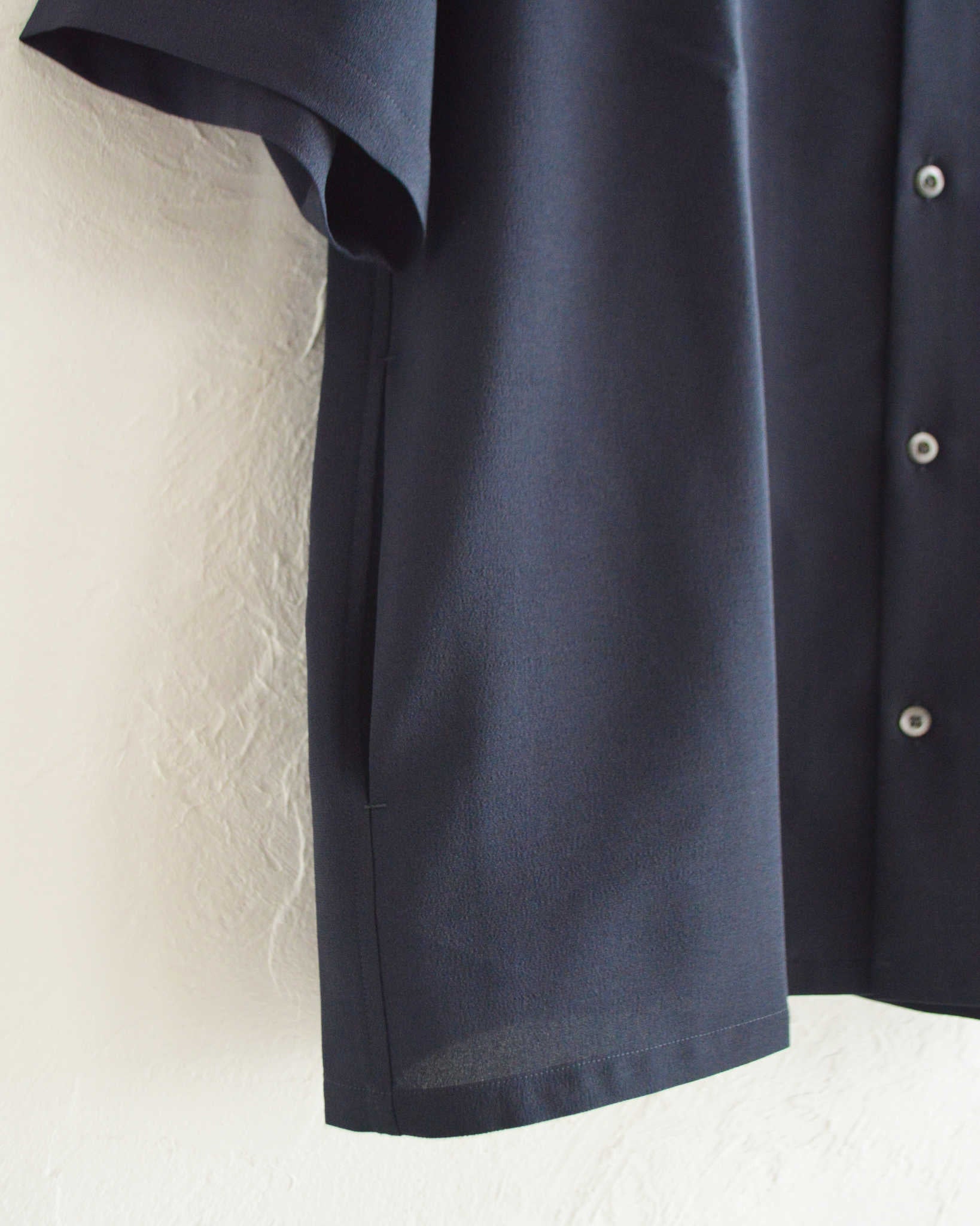 LAMOND ラモンド / SHARI SHIRTS シャリシャツ (NAVY BLACK ネイビーブラック)