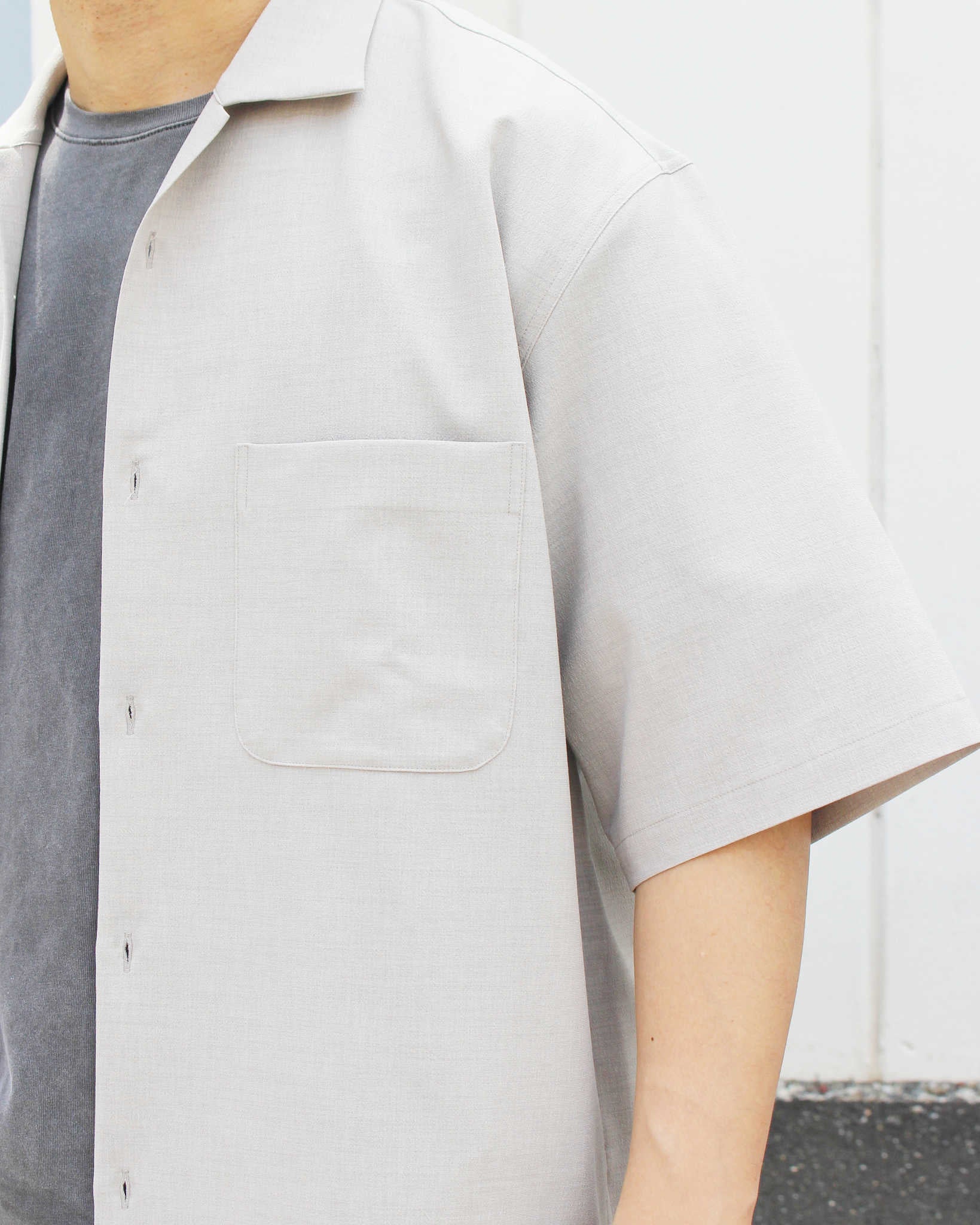 LAMOND ラモンド / SHARI SHIRTS シャリシャツ (ASH GRAY アッシュグレー)