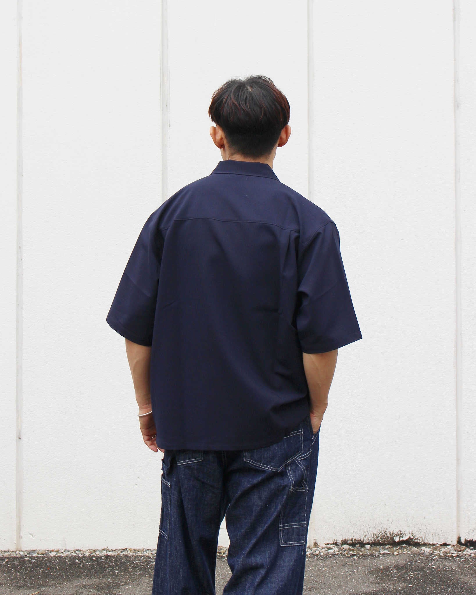 LAMOND ラモンド / SHARI SHIRTS シャリシャツ (NAVY BLACK ネイビーブラック)