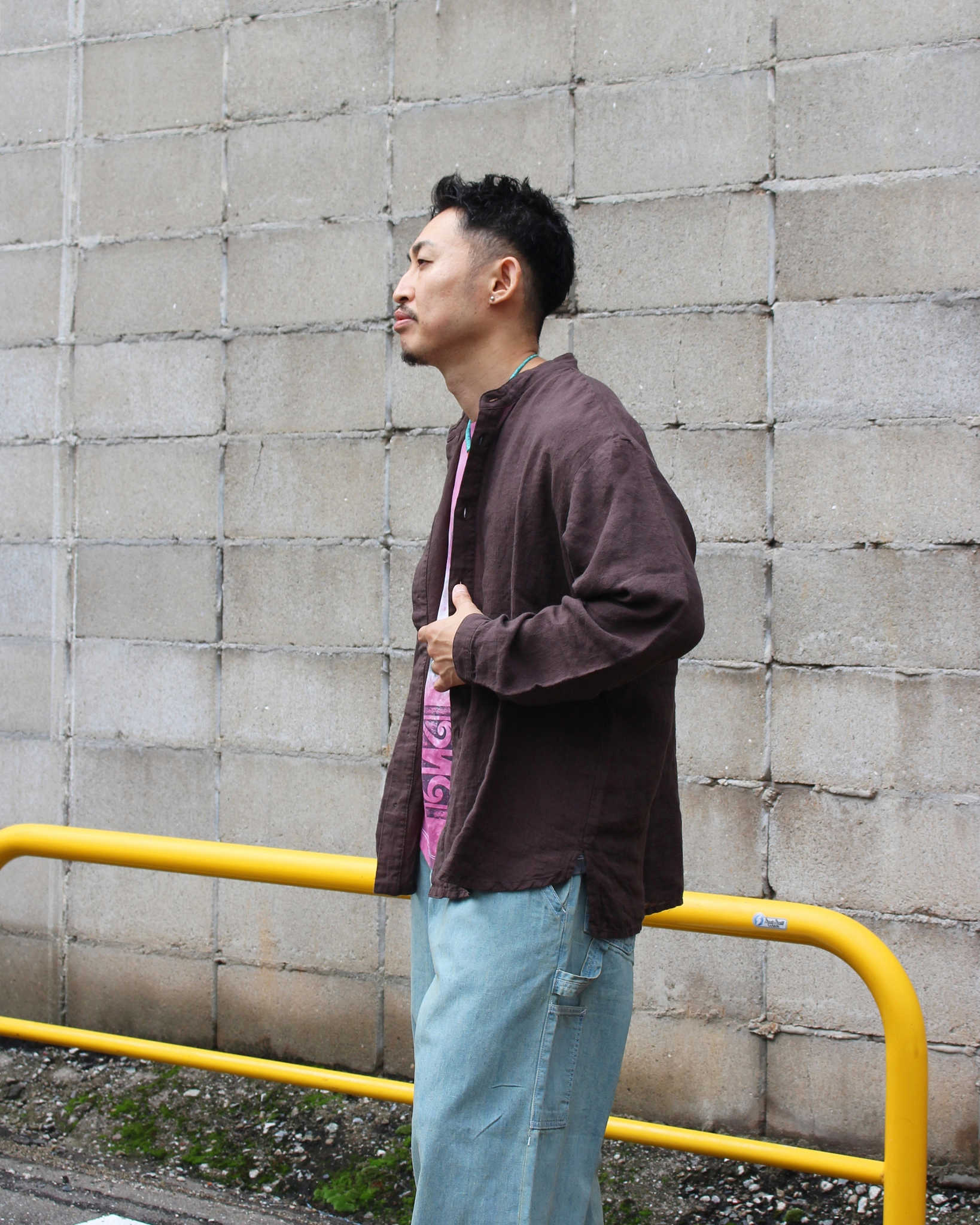 Nasngwam. ナスングワム / LIBERAL SHIRTS リベラルシャツ (CHARCOAL チャコール)