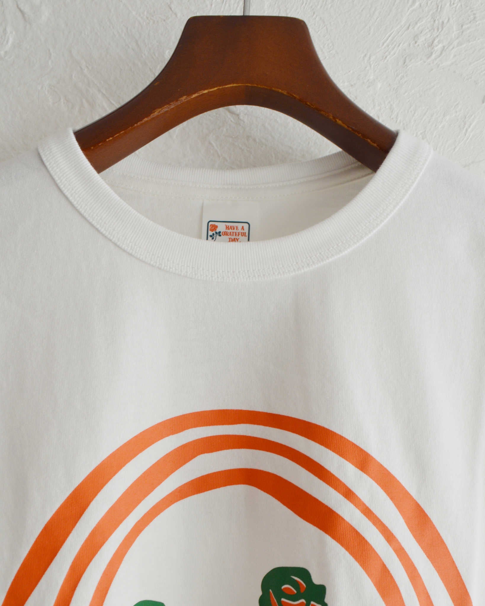 HAVE A GRATEFUL DAY ハブアグレイトフルデイ / T-SHIRT -HERE&NOW ティーシャツヒアアンドナウ (WHITE ホワイト)