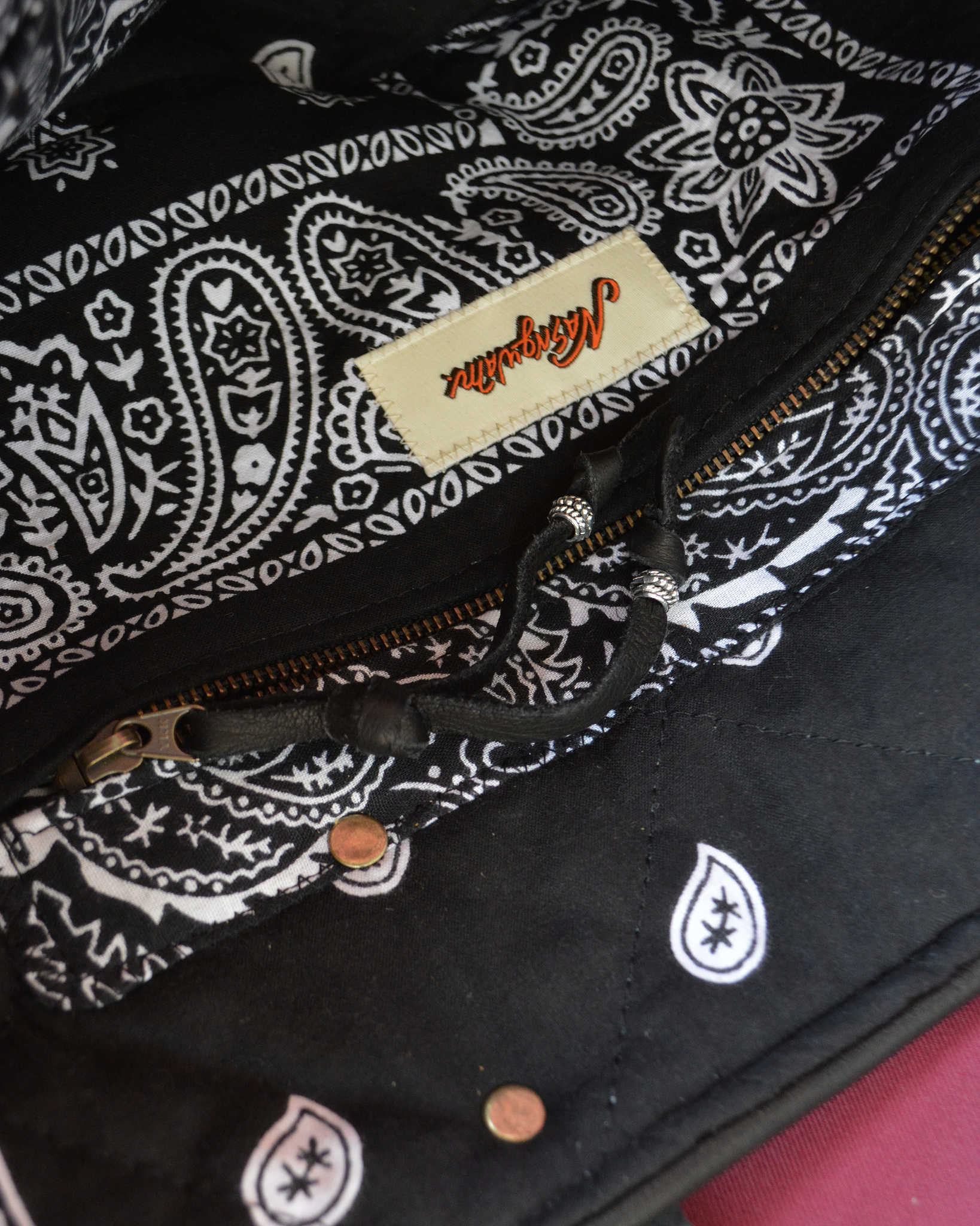 Nasngwam.×EARLYMORNINGS ナスングワム アーリーモーニング / DEERSKIN TOTE BAG ディアスキントートバッグ (BLACK ブラック)