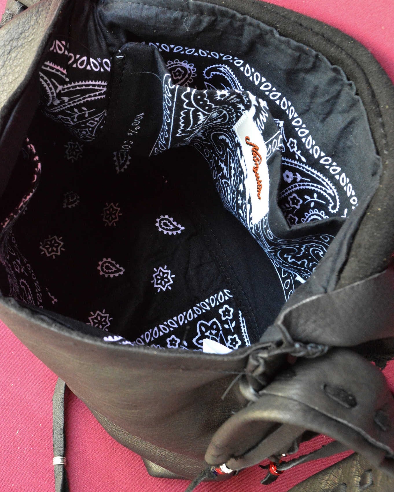 Nasngwam.×EARLYMORNINGS ナスングワム アーリーモーニング / DEERSKIN MESSENGER BAG ディアスキンメッセンジャーバッグ (BLACK ブラック)