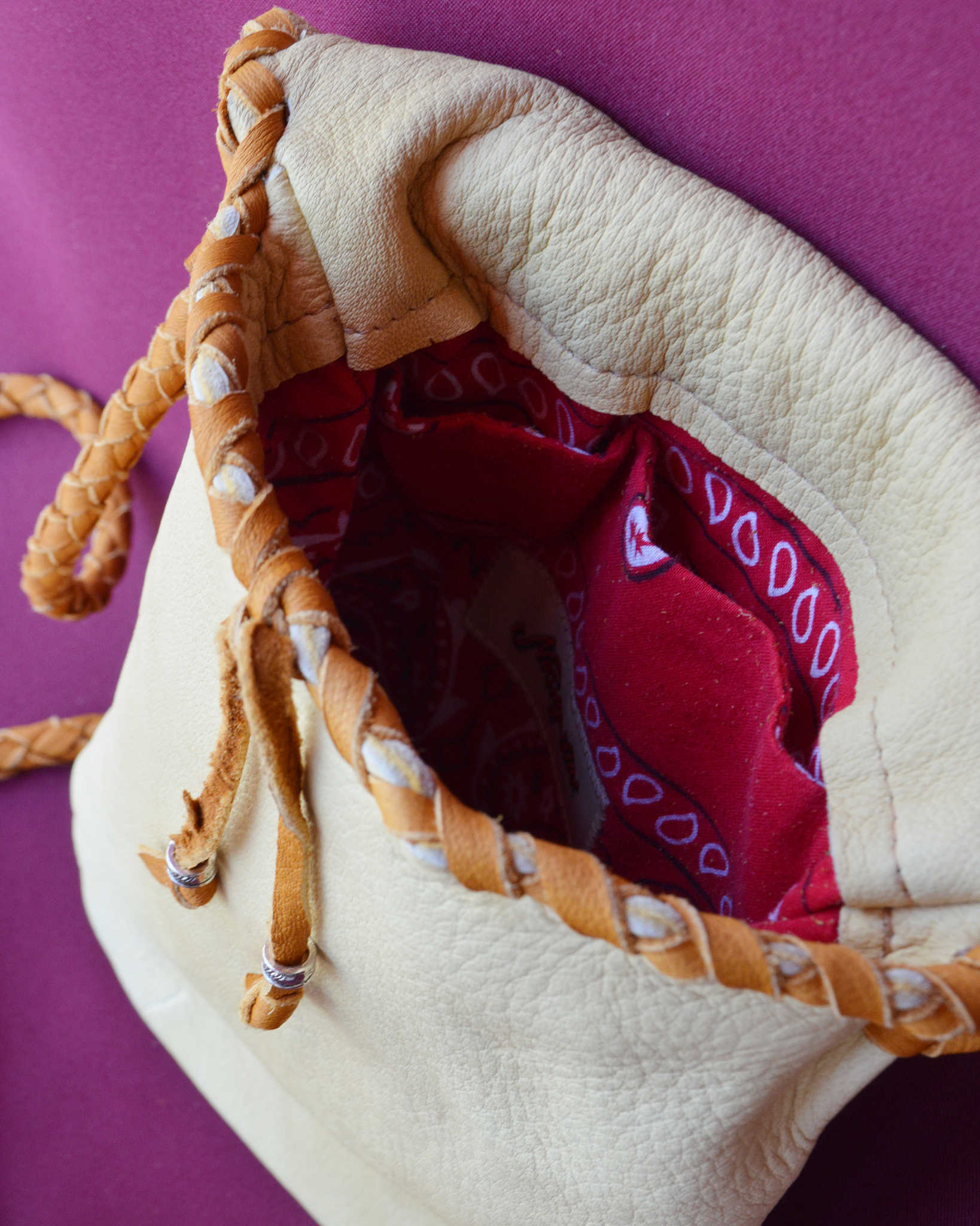 Nasngwam.×EARLYMORNINGS ナスングワム アーリーモーニング / DEERSKIN MEDICINE BAG ディアスキンメディスンバッグ (CAMEL キャメル)