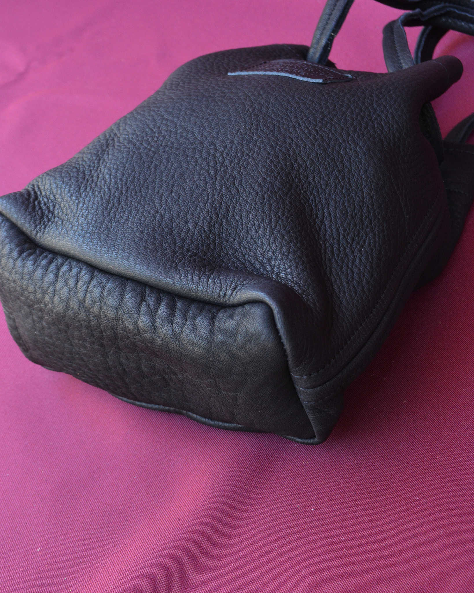 Nasngwam.×EARLYMORNINGS ナスングワム アーリーモーニング / DEERSKIN WHISKY BAG ディアスキンウイスキーバッグ (BLACK ブラック)