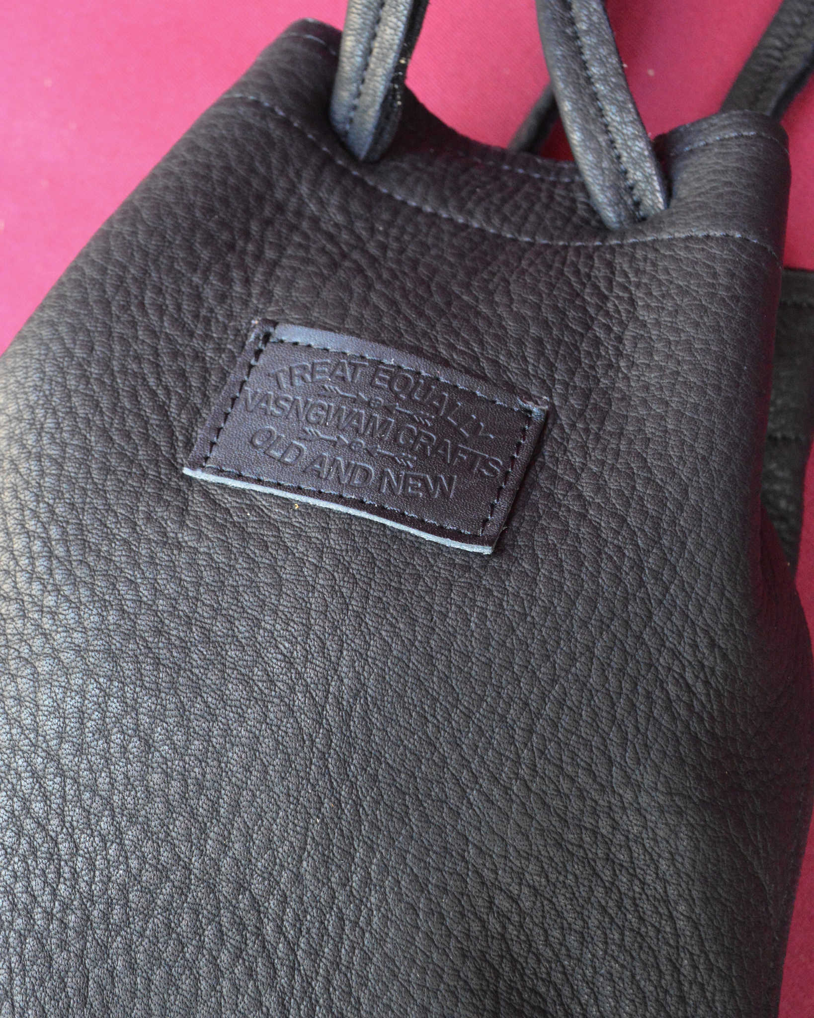 Nasngwam.×EARLYMORNINGS ナスングワム アーリーモーニング / DEERSKIN WHISKY BAG ディアスキンウイスキーバッグ (BLACK ブラック)