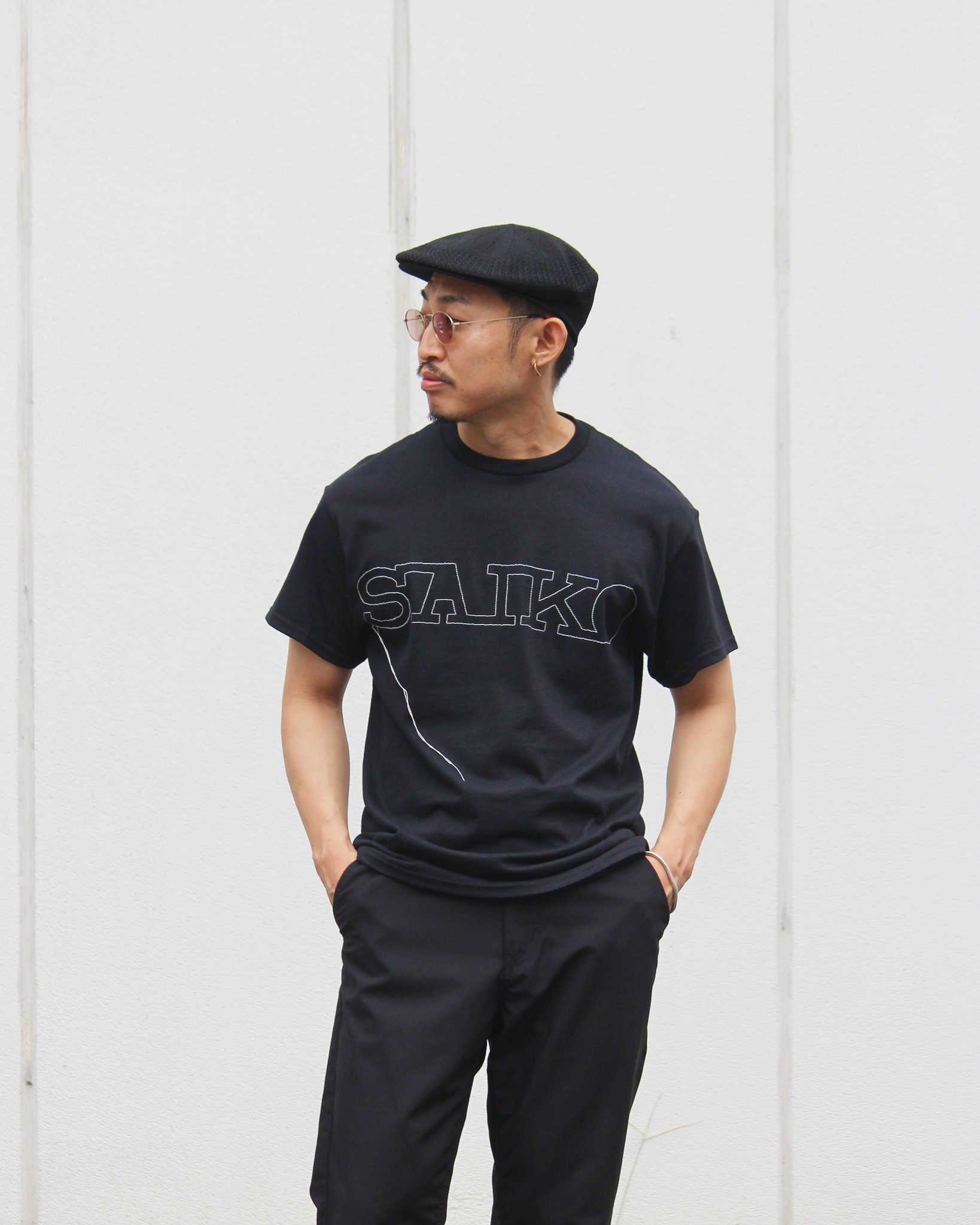 O.K. オーケー / SAIKO STITCH S/S TEE サイコーステッチティー (BLACK ブラック)