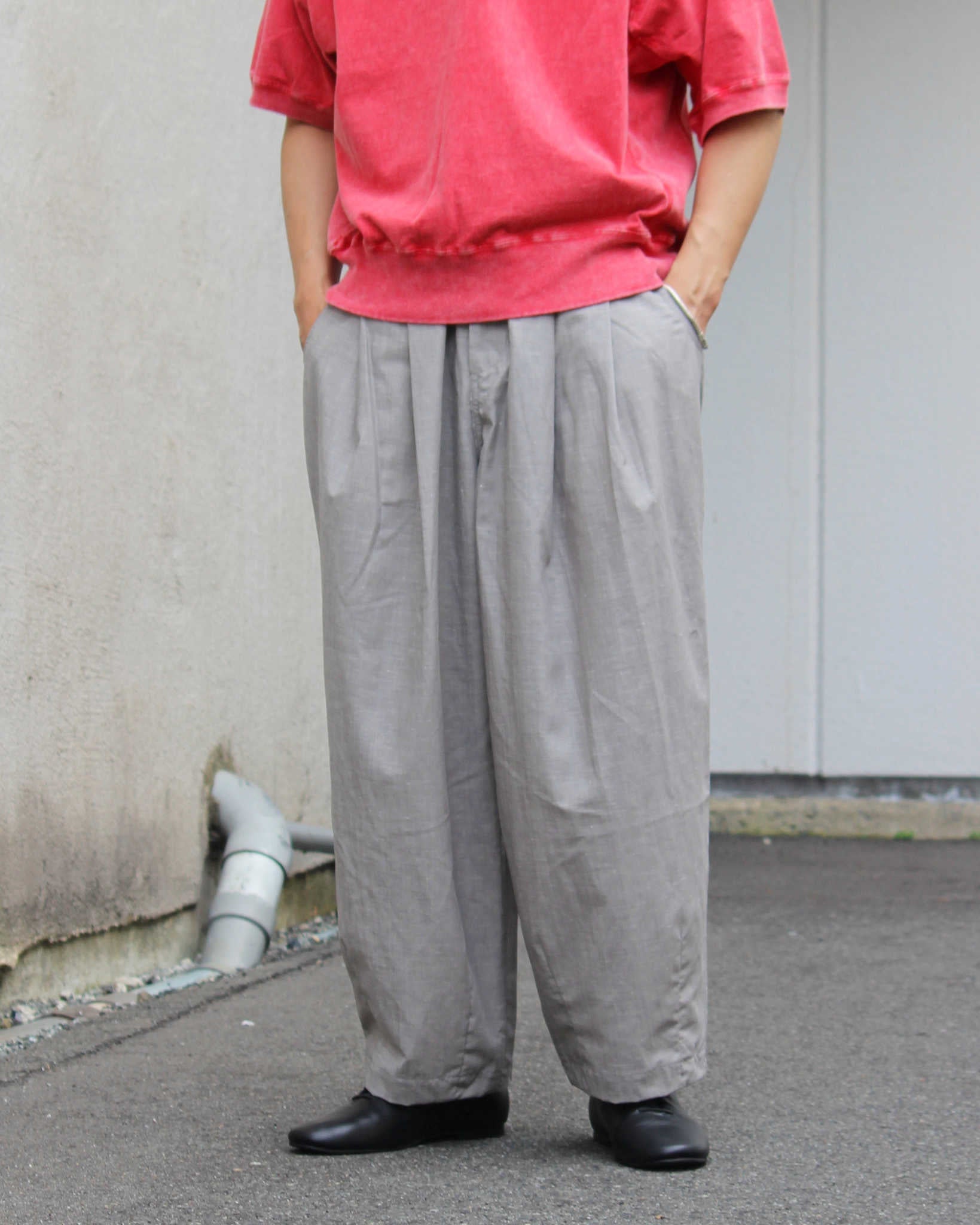 Nasngwam. ナスングワム / BARREL PANTS バレルパンツ (GRAY グレー)