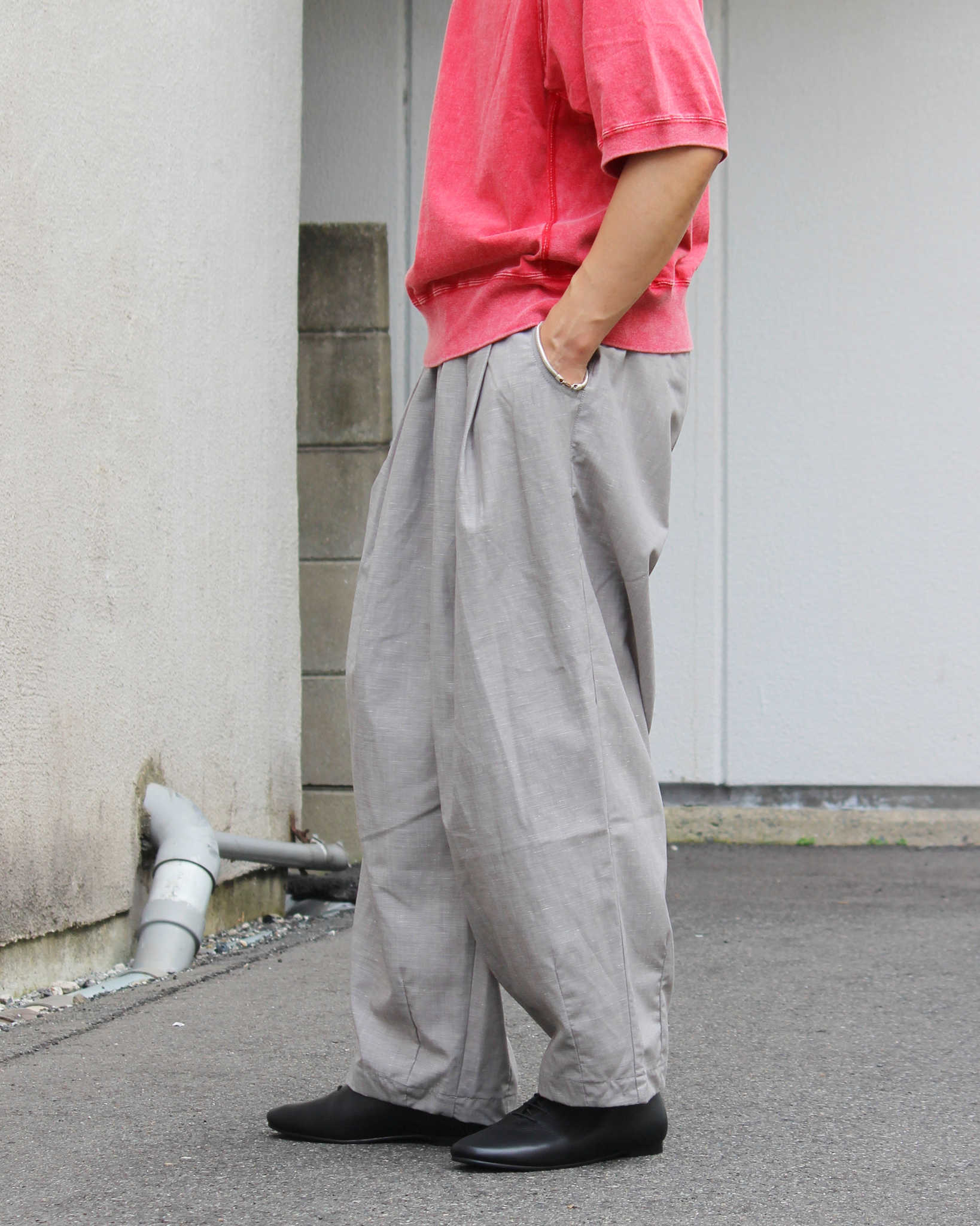 Nasngwam. ナスングワム / BARREL PANTS バレルパンツ (GRAY グレー)