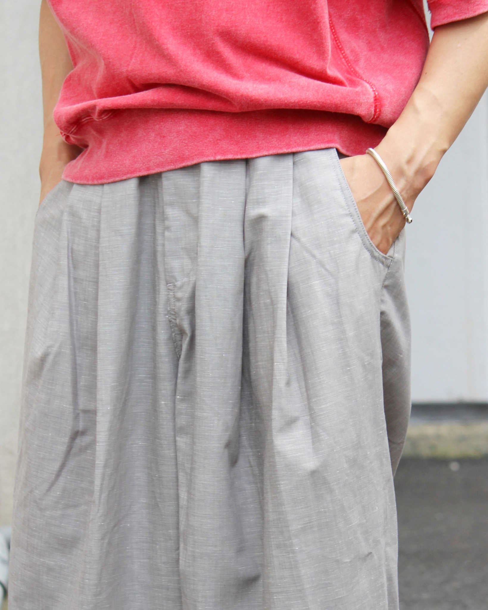 Nasngwam. ナスングワム / BARREL PANTS バレルパンツ (GRAY グレー)