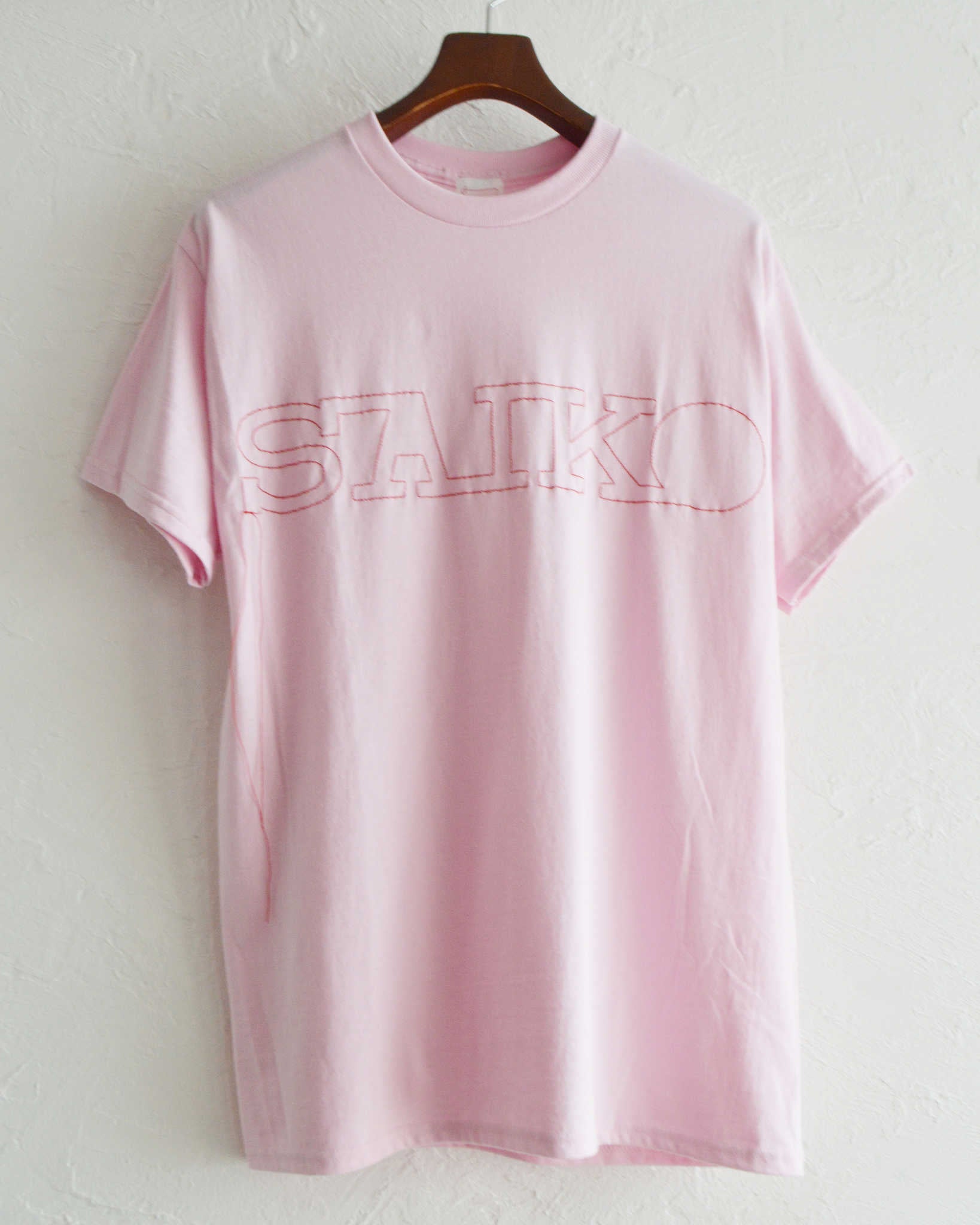 O.K. オーケー / SAIKO STITCH S/S TEE サイコーステッチティー (L/PINK ライトピンク)