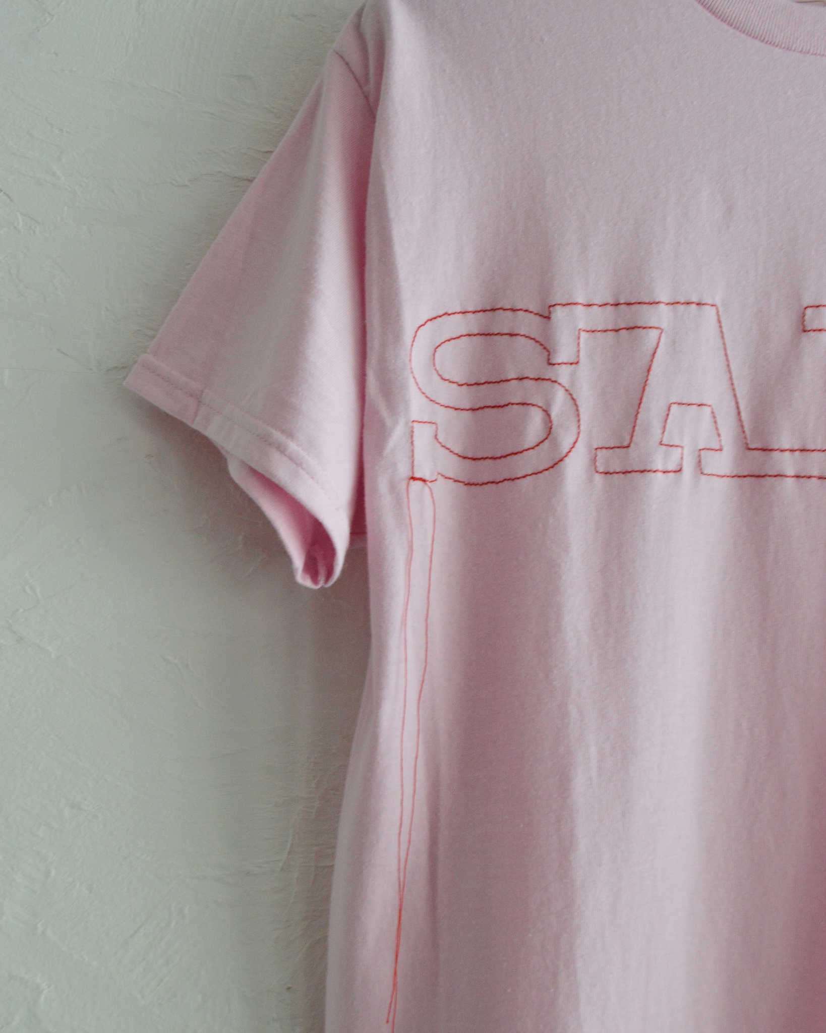 O.K. オーケー / SAIKO STITCH S/S TEE サイコーステッチティー (L/PINK ライトピンク)