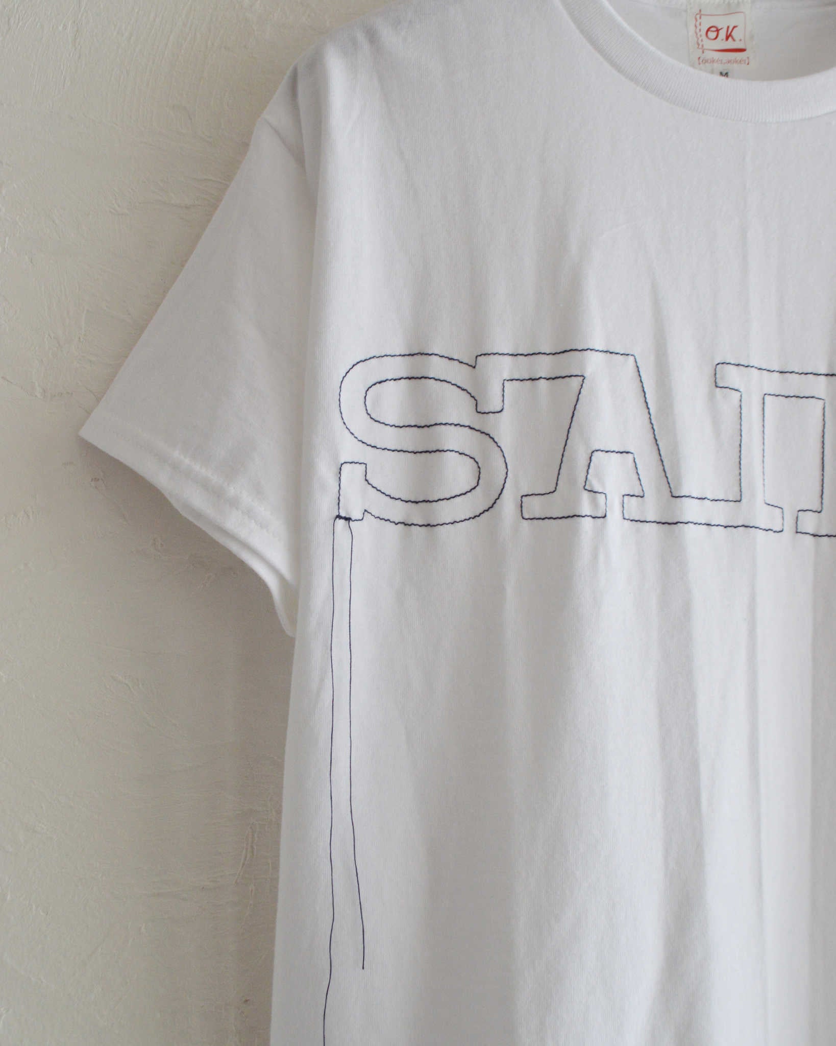 O.K. オーケー / SAIKO STITCH S/S TEE サイコーステッチティー (WHITE ホワイト)
