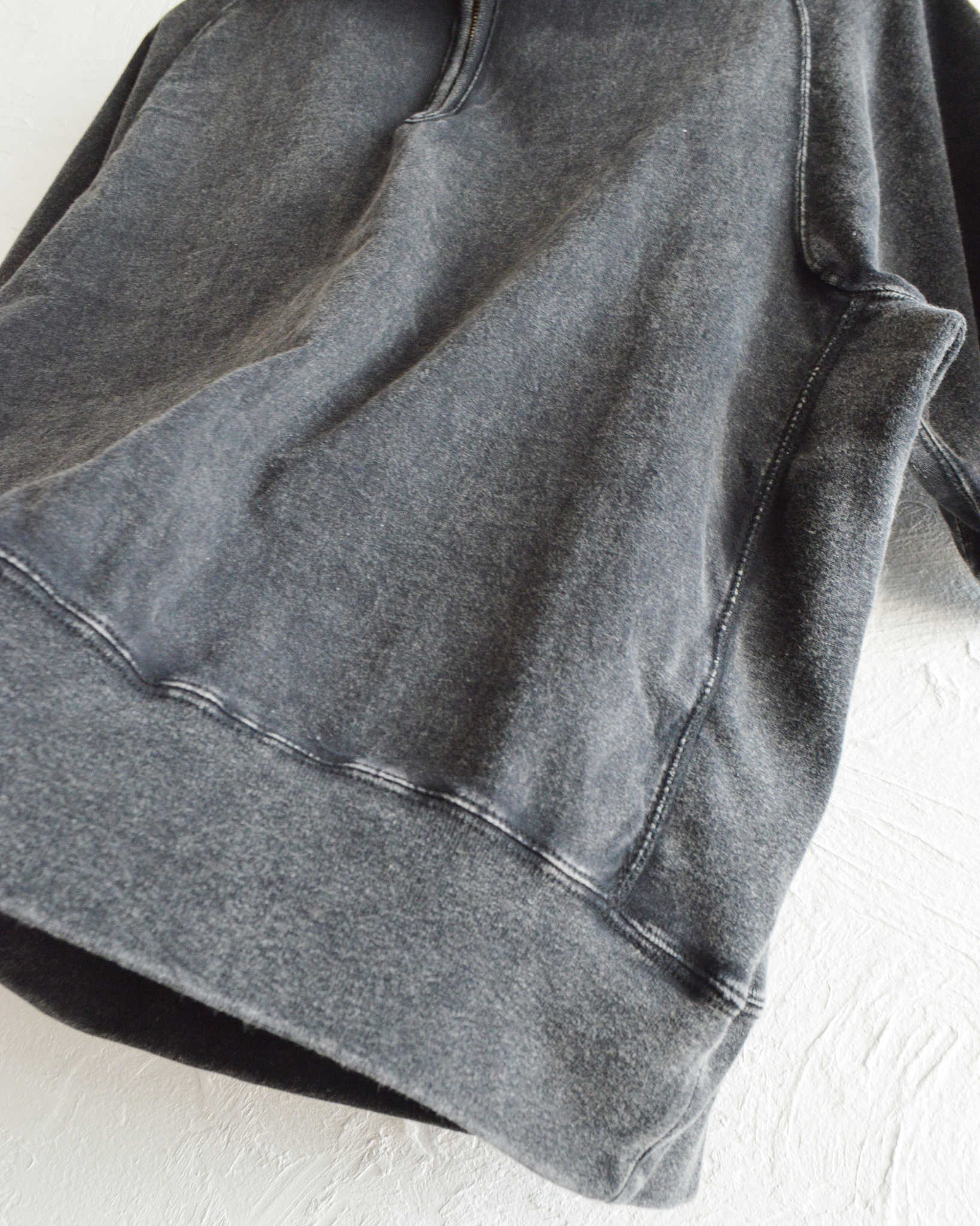 IMPRESTORE イ ンプレストア / Blooper ブルーパー | short sleeve half zip sweat t polo ショートスリーブハーフジップスウェットティーポロ (BLACK ブラック)
