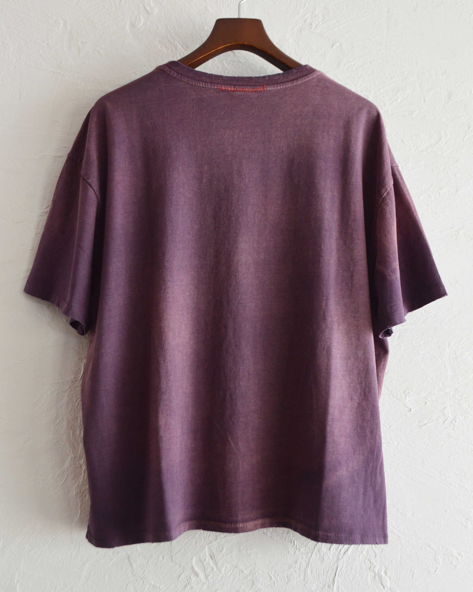 MOOJIMOOJI ムージームージー / OVERSIZE CROP T-SHIRTS AGED オーバーサイズドクロップティーシャツエイジド (PURPLE パープル)