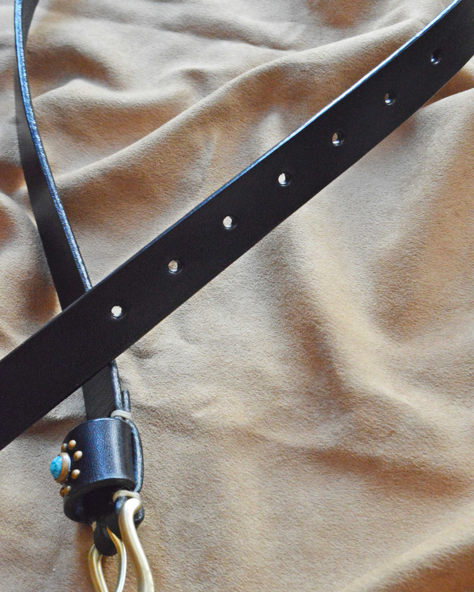 Nasngwam. ナスングワム / STUDS BELT スタッズベルト (BLACK ブラック)