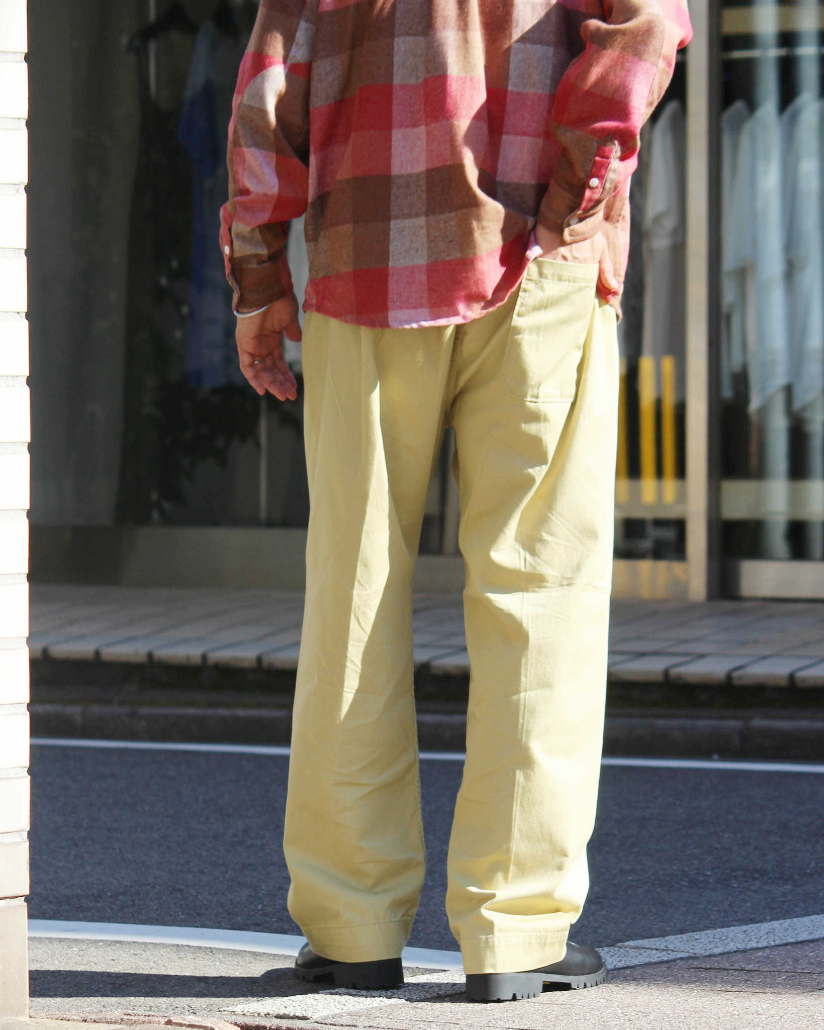 NECESSARY or UNNECESSARY ネセサリーオアアンネセサリー N.O.UN ナウン / PIN TUCK PANTS ピンタックパンツ (BEIGE ベージュ)