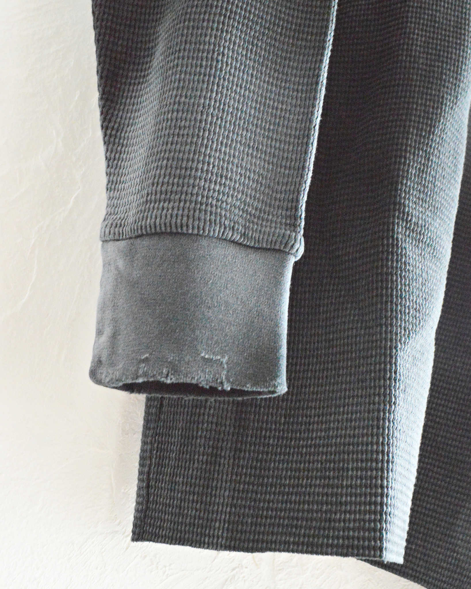 MOOJIMOOJI ムージームージー / CLASSIC WAFFLE THERMAL AGED クラシックワッフルサーマル (BLACK ブラック)