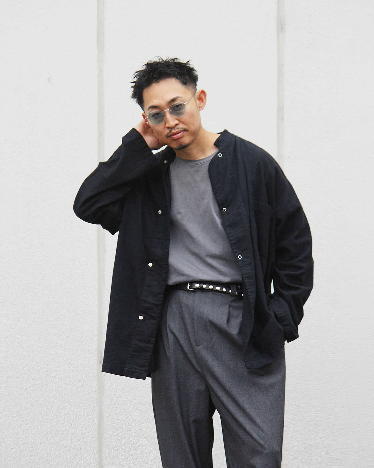 1950’S US ARMY PAJAMA SHIRTS O/D BLACK ユーエスアーミーパジャマシャツオーバーダイブラック